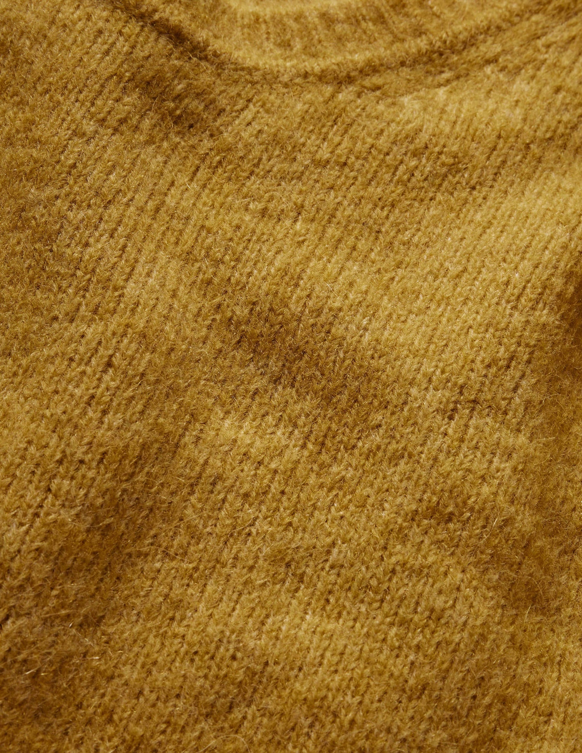 Scoop Neck Fluffy Jumper-Olive Oil-6