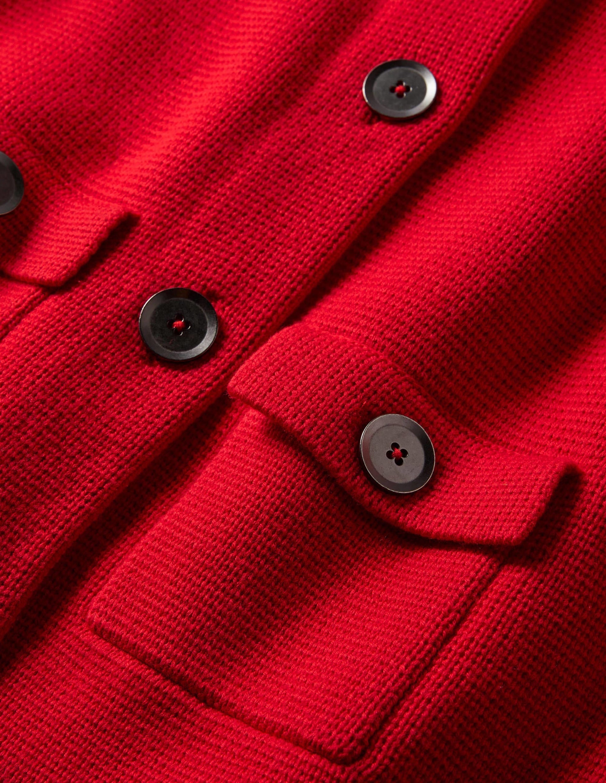 Cropped Collared Cardigan-Dragon Red-5