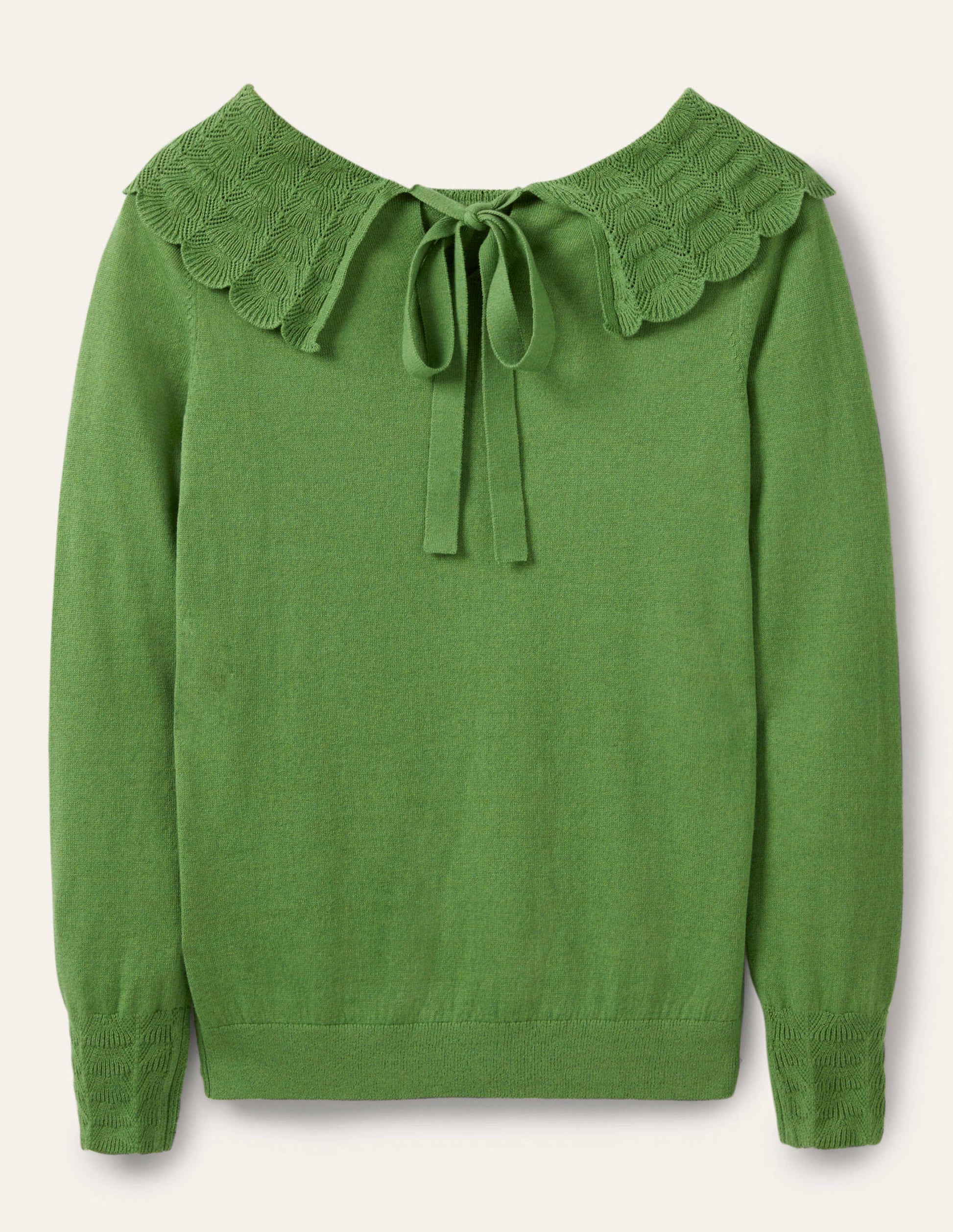 Tie Back Collar Jumper-English Ivy-5