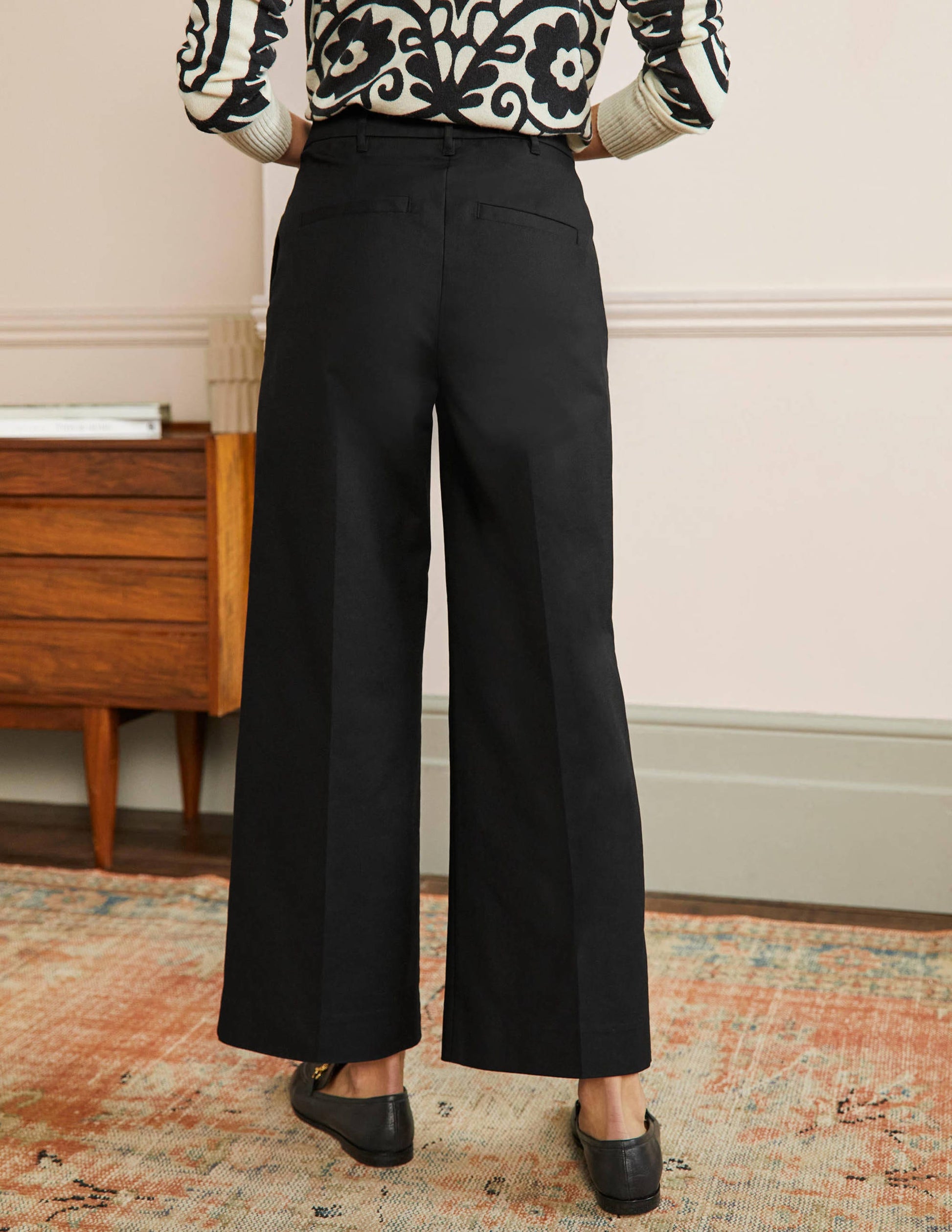 High Waisted Richmond Trousers-Black-3
