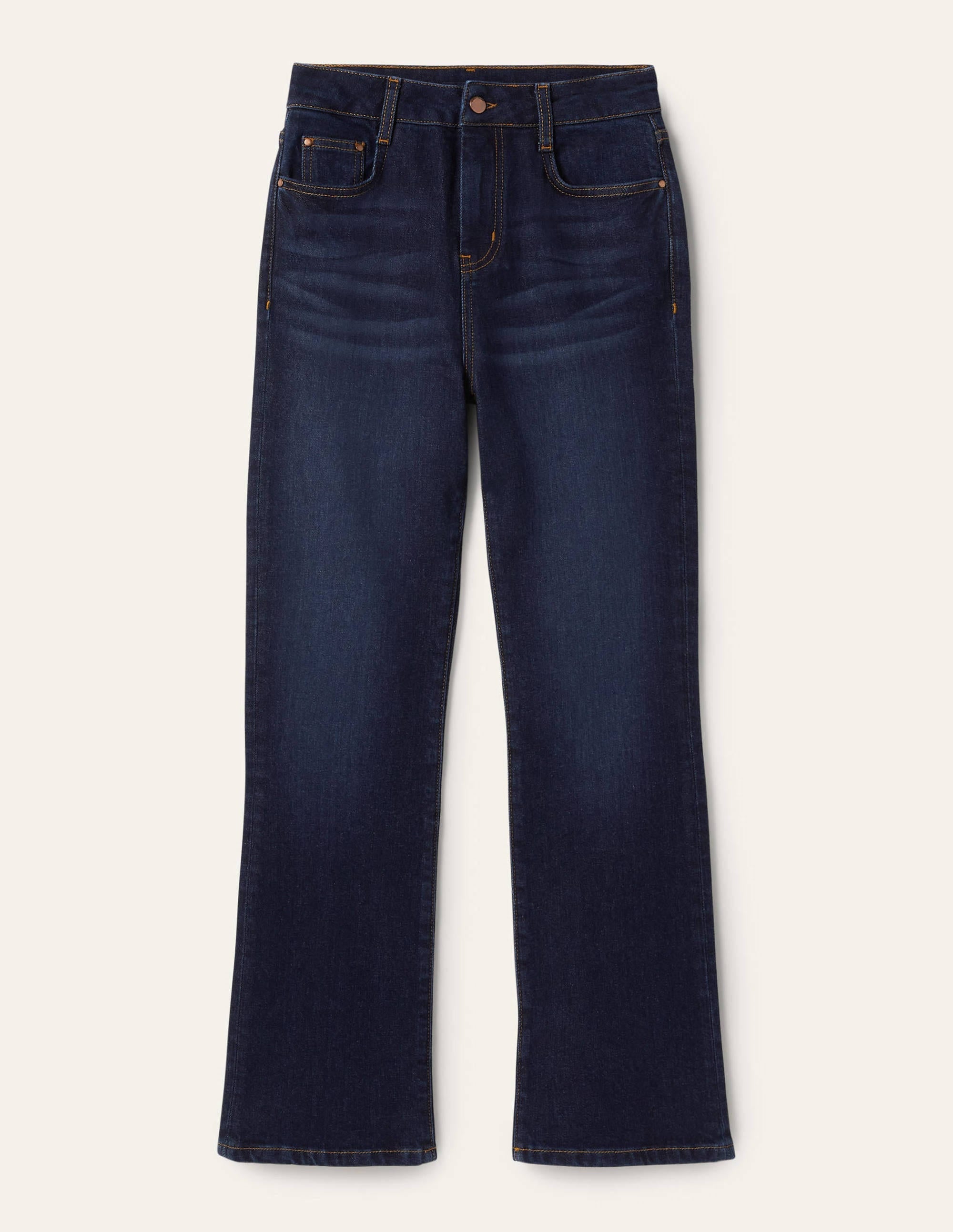 Cropped Flare Jeans-Indigo - Image 6