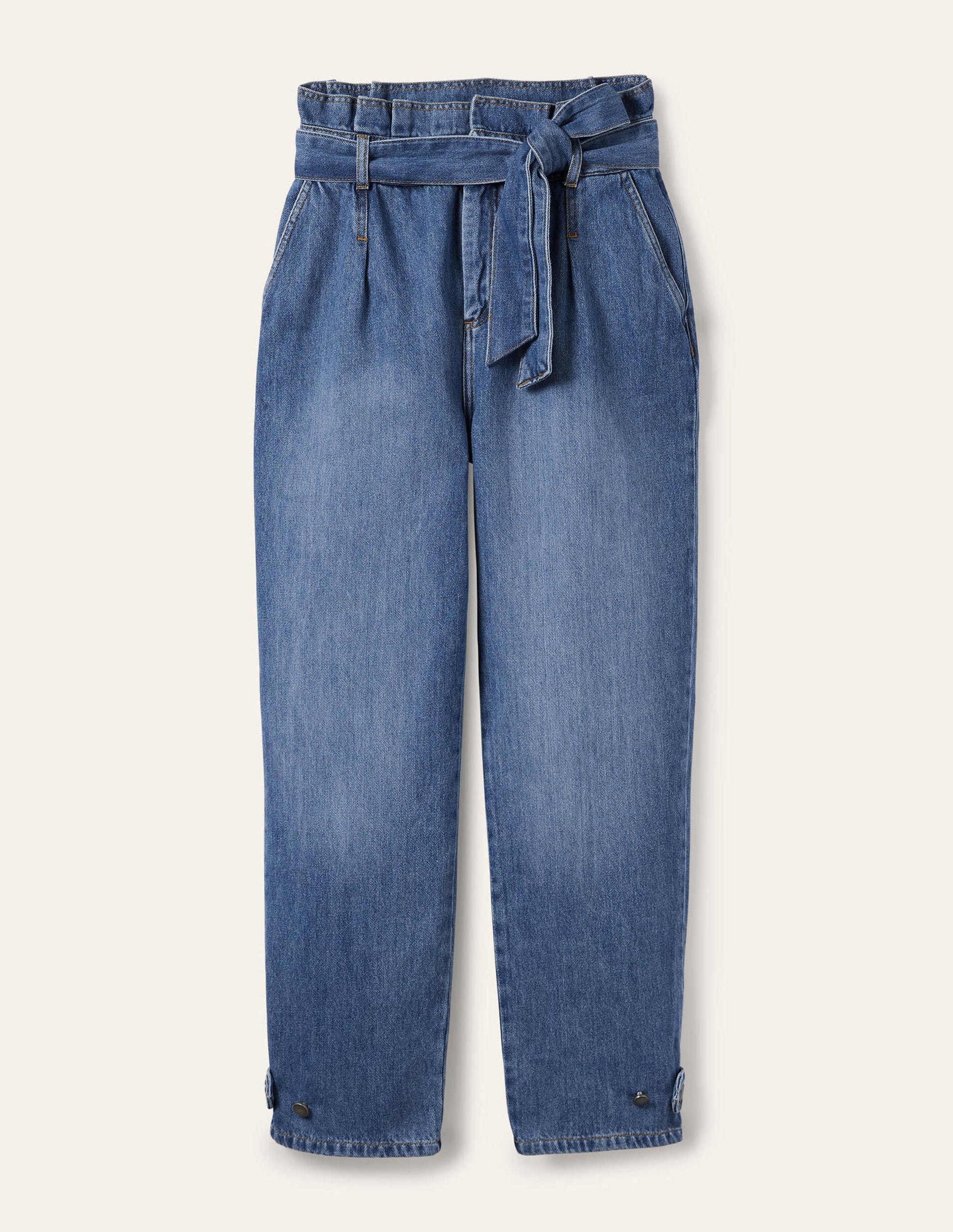 Cuffed Hem Jeans-Mid Vintage-7