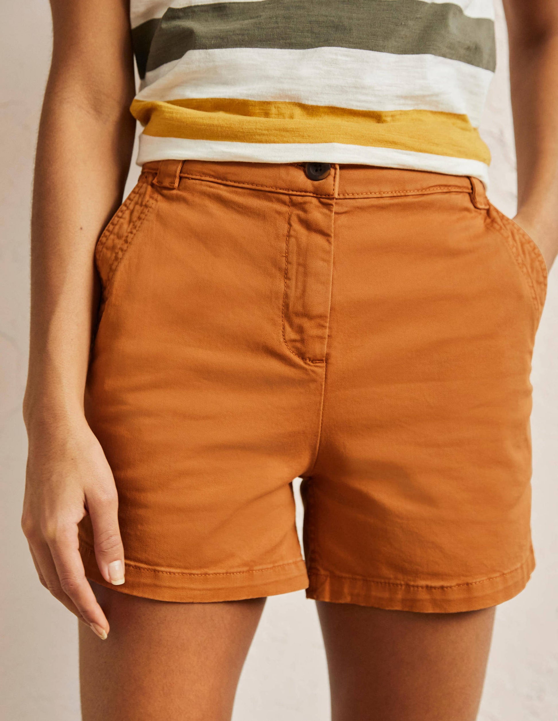 Classic Chino Shorts-Teak Wood Brown-2