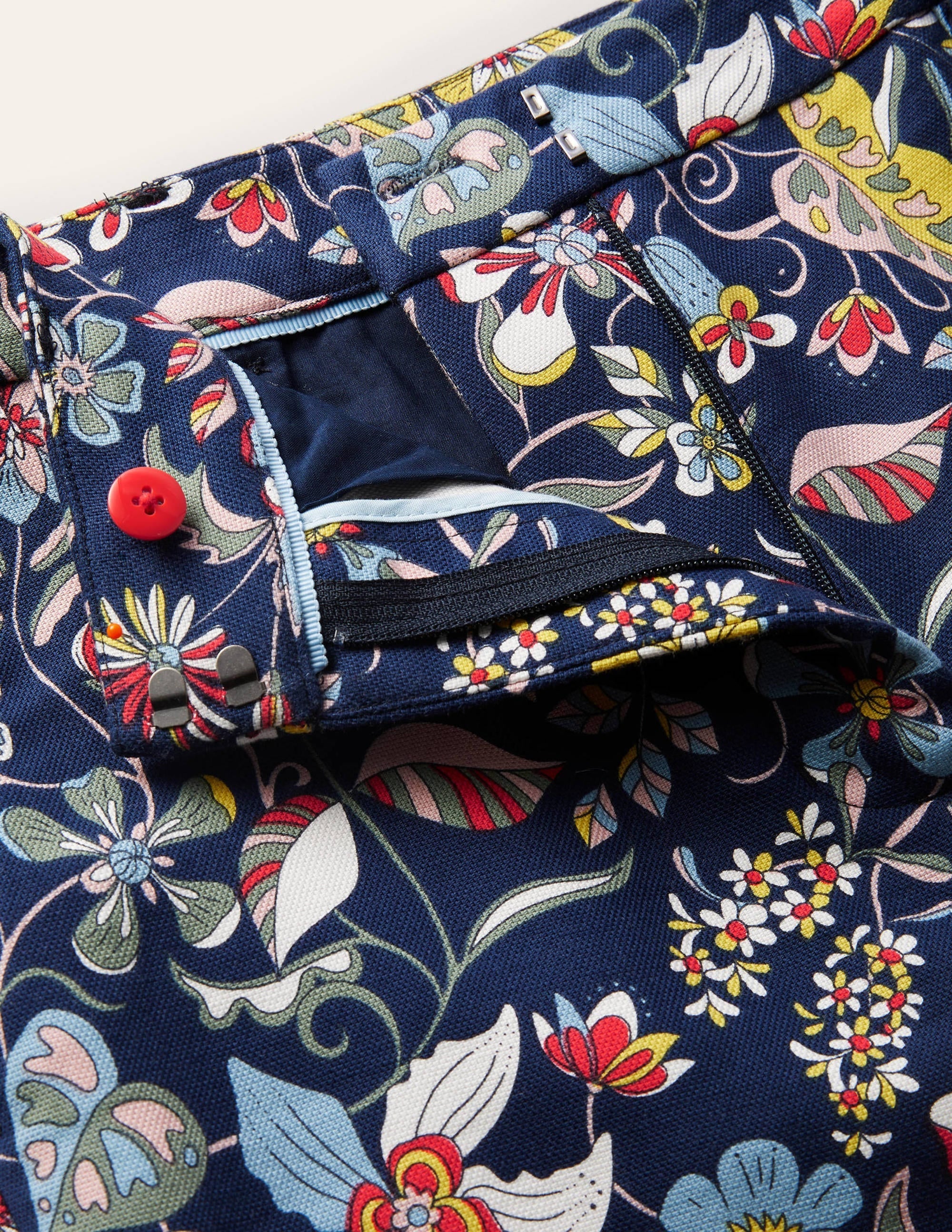 Carrie Printed Trousers-French Navy, Tropic Florals - Image 4