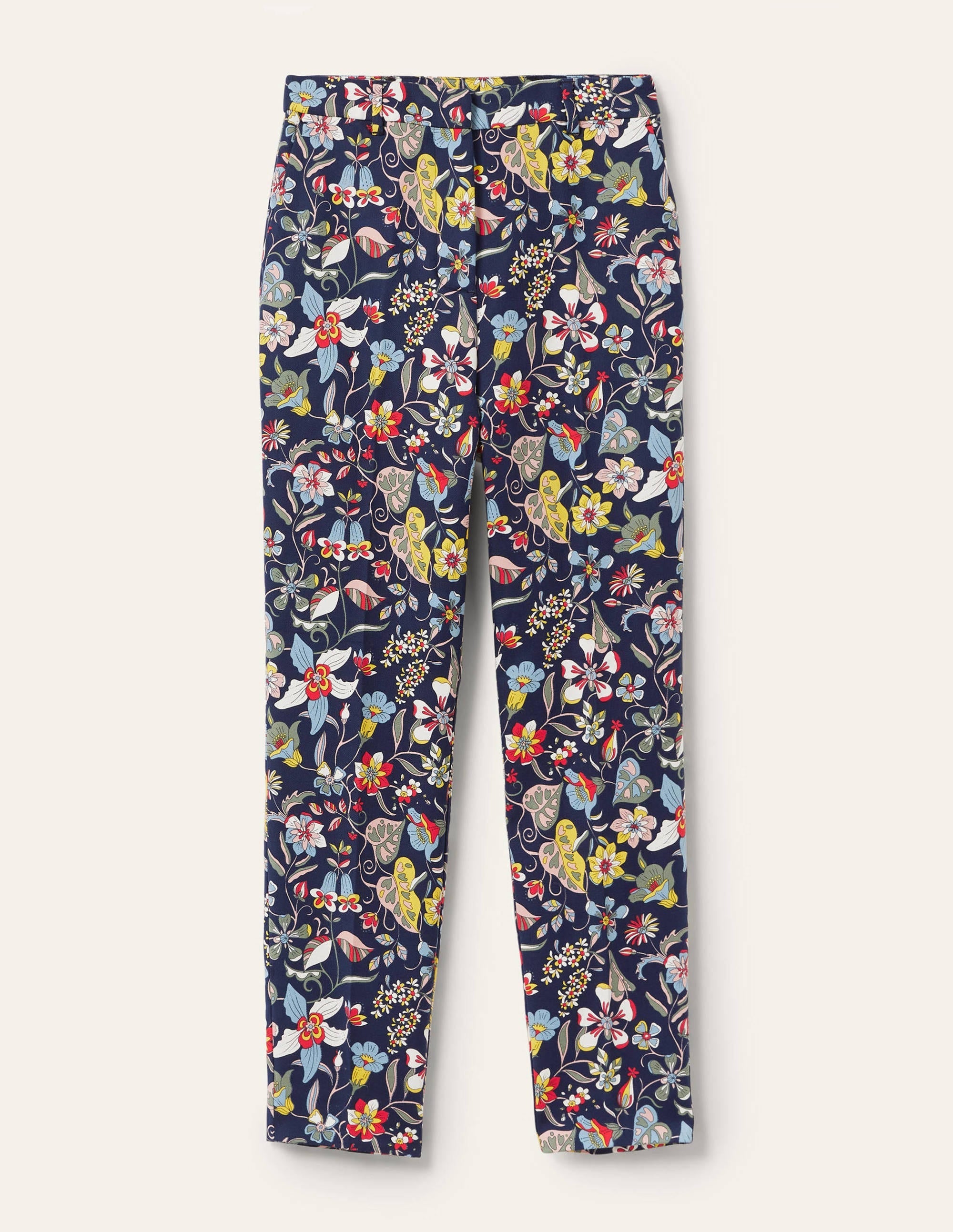 Carrie Printed Trousers-French Navy, Tropic Florals - Image 5