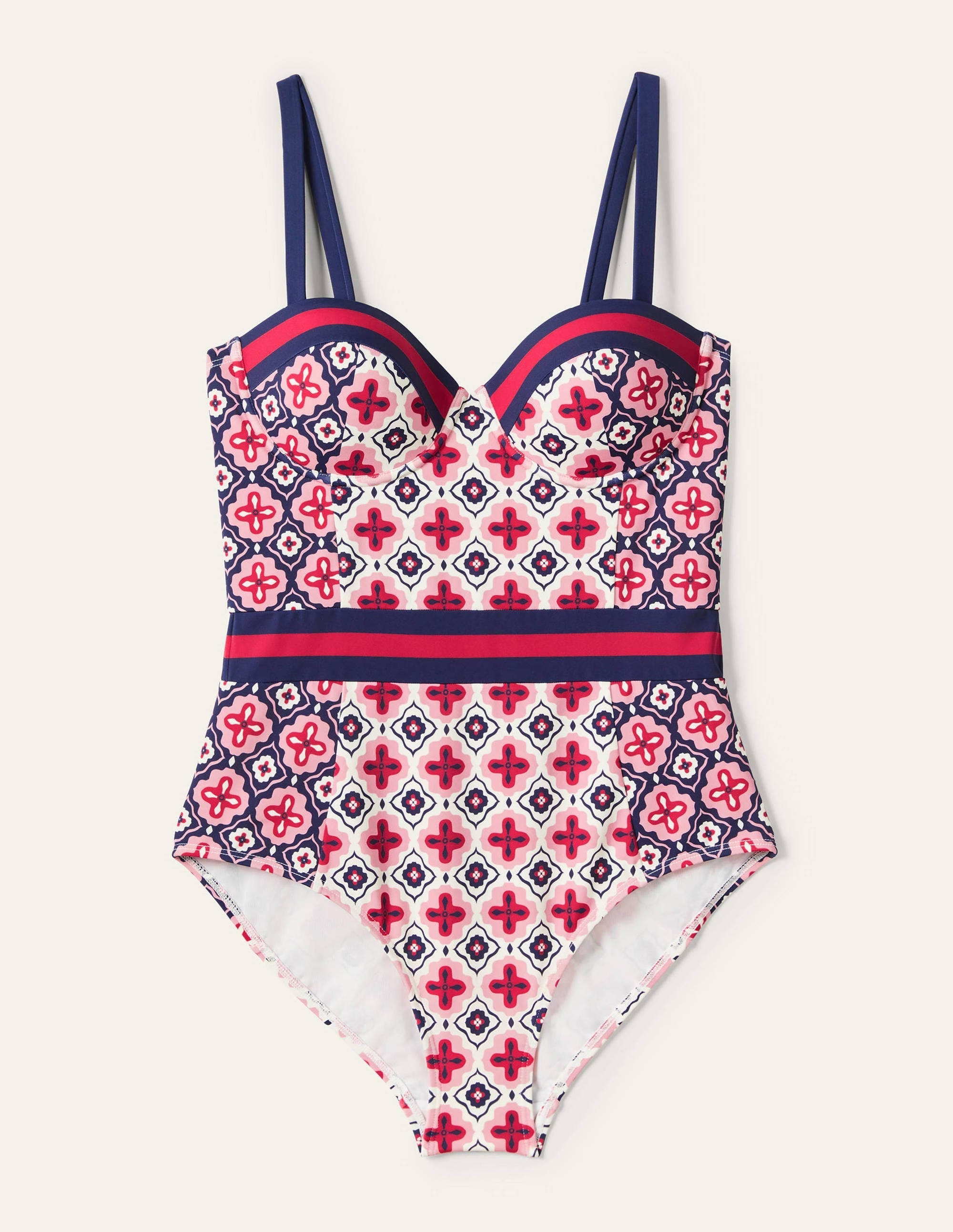 Portofino Cup-size Swimsuit-Ivory, Moroccan Diamond - Image 6