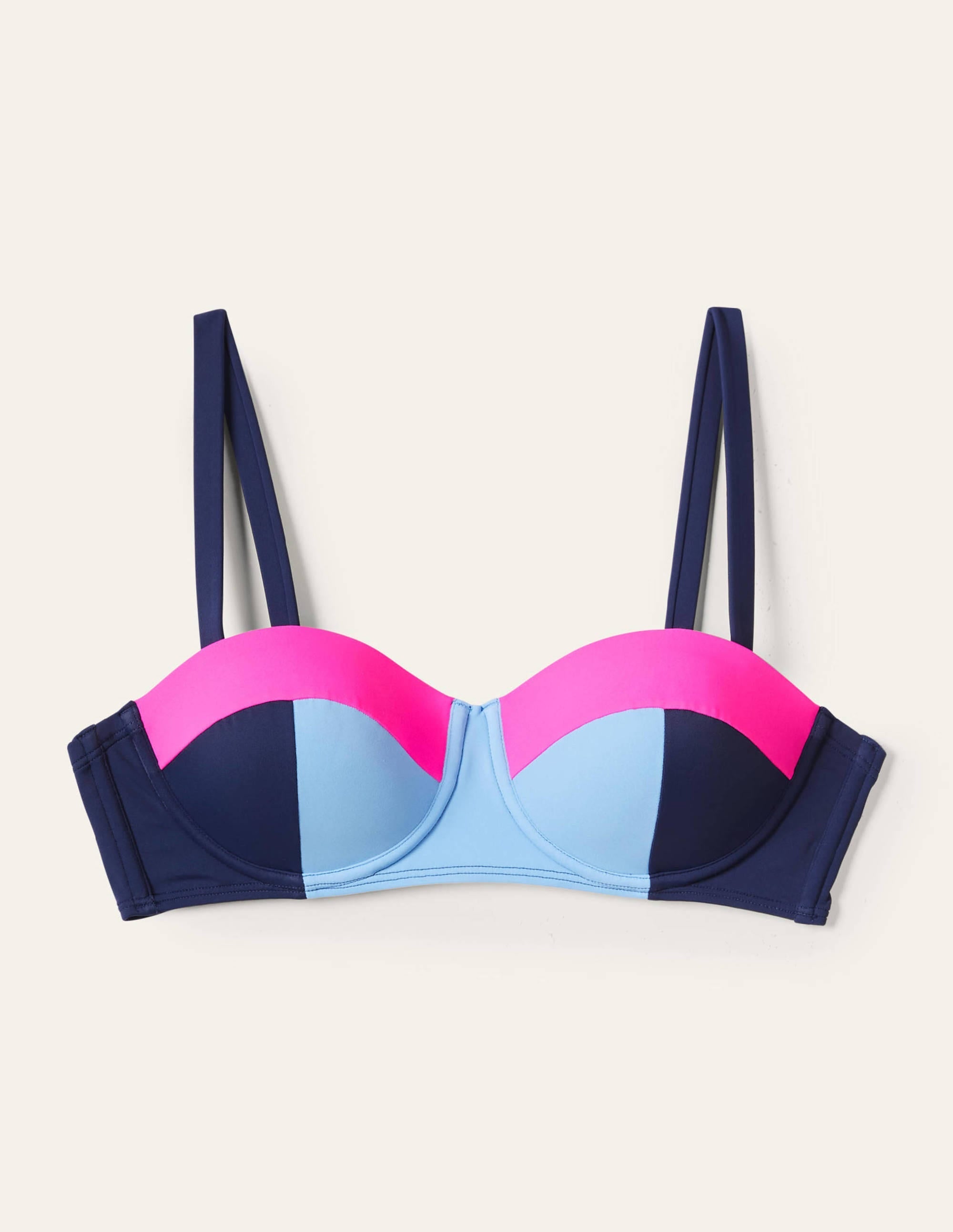 Portofino Cup-size Bikini Top-Horizon Colourblock - Image 5