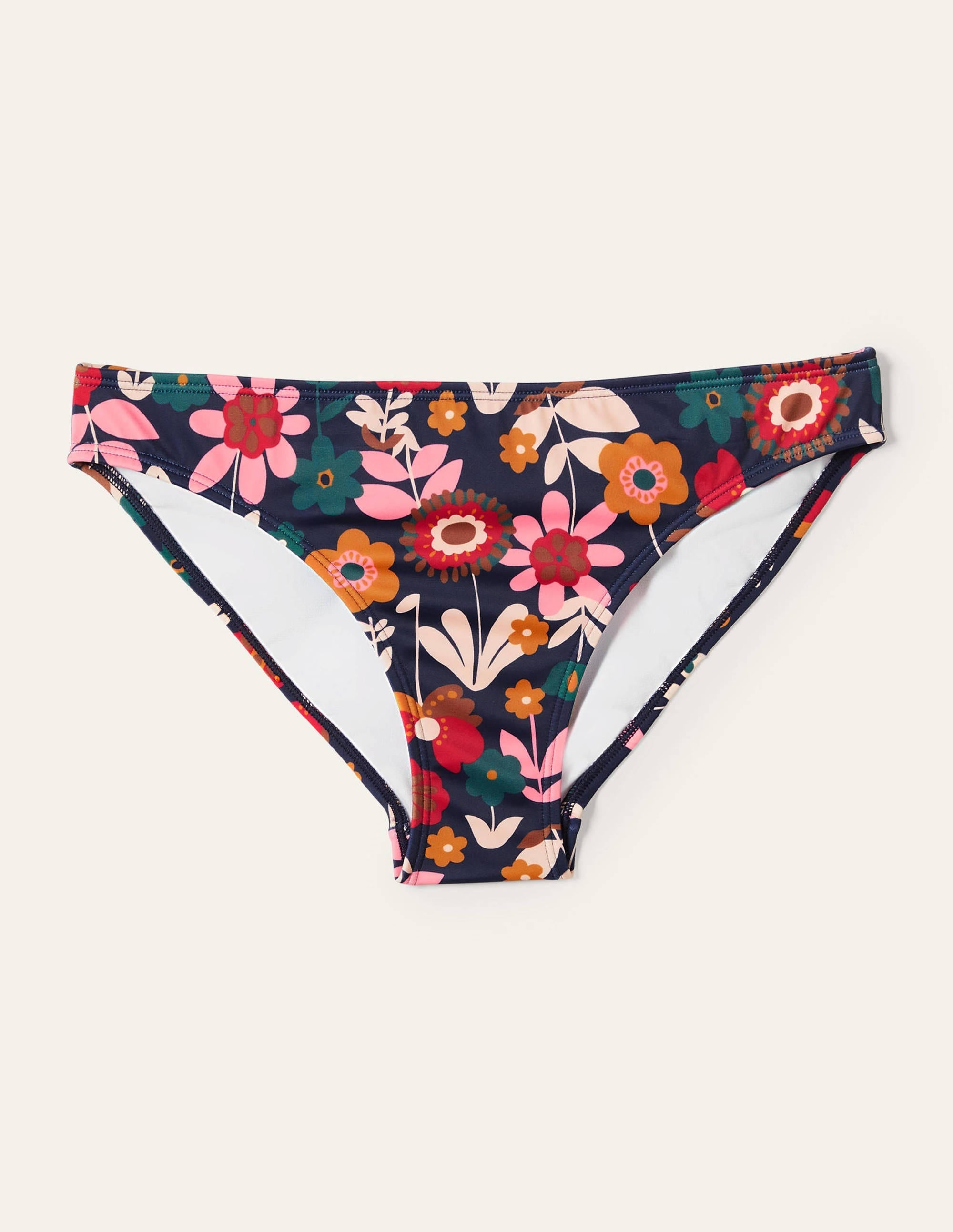 Classic Bikini Bottoms-French Navy, Flora Bloom - Image 6