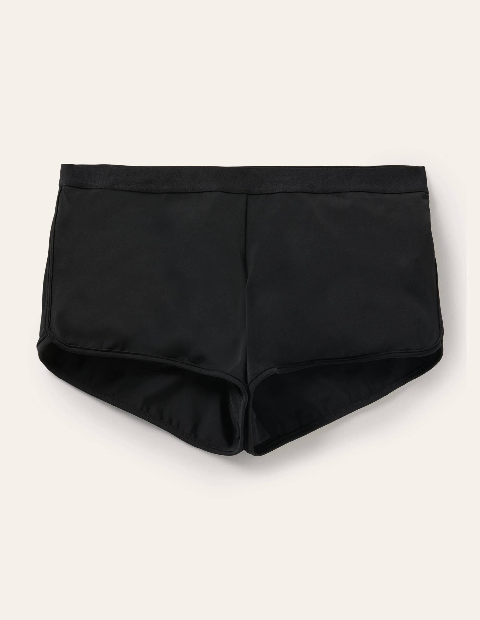 Elastic Band Beach Short-Black-5