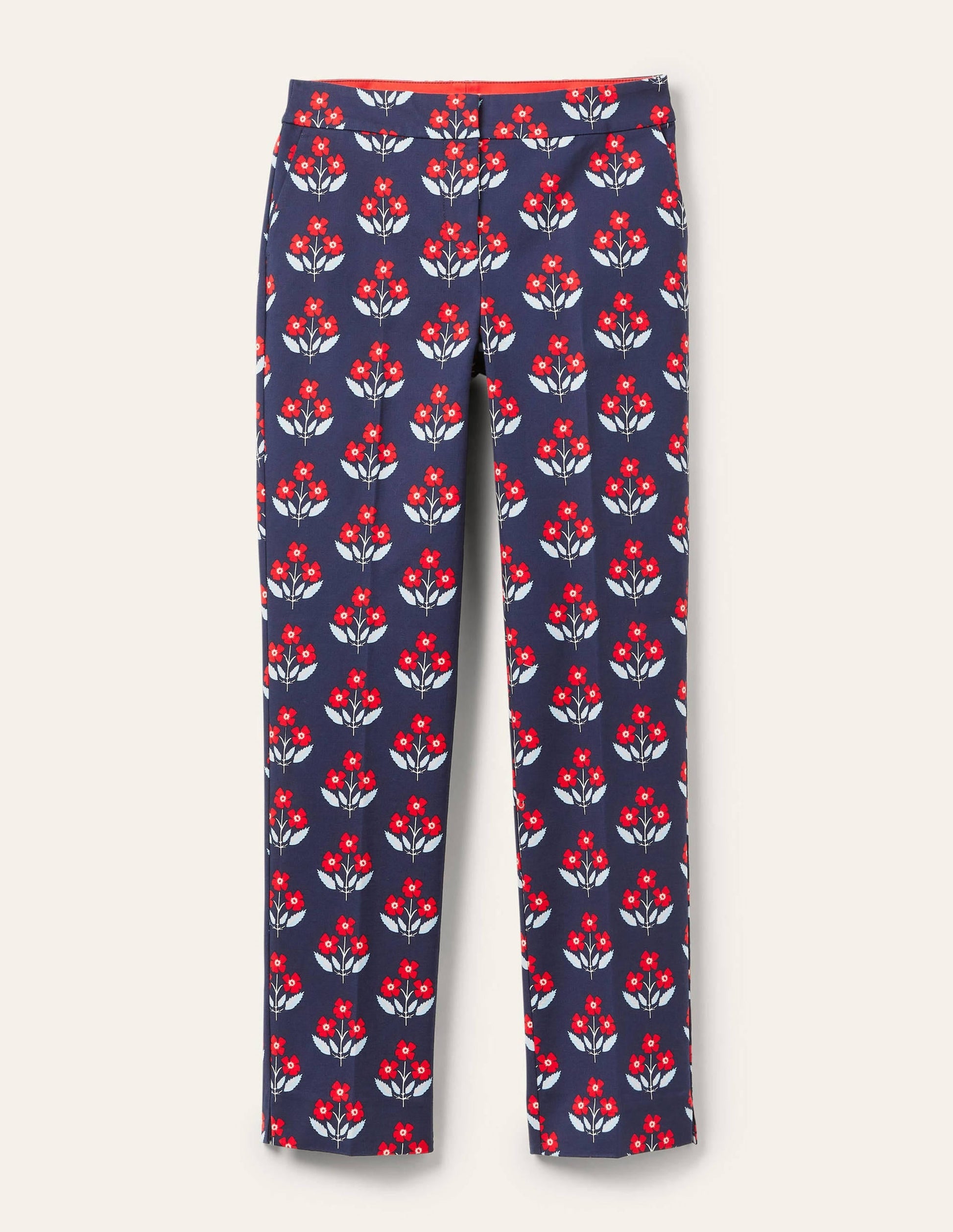 Richmond 7/8 Trouser-Navy, Blossoming Bud-5