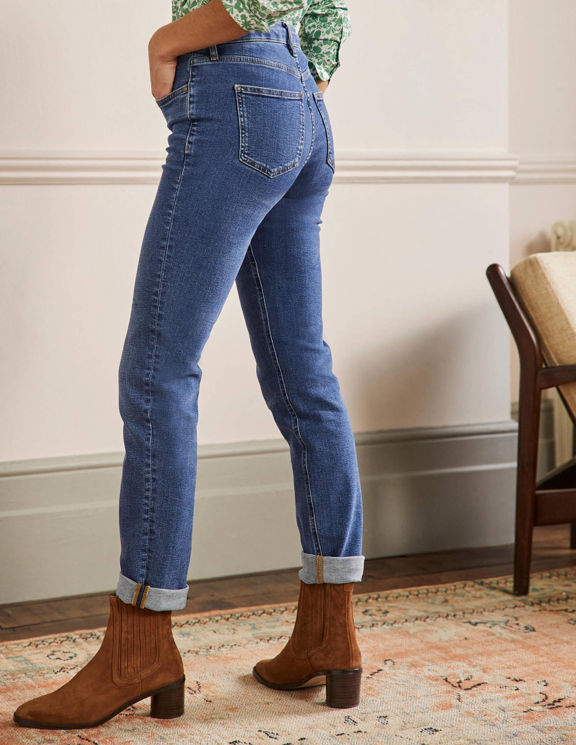 Slim Straight Jeans-Mid Vintage - Image 3