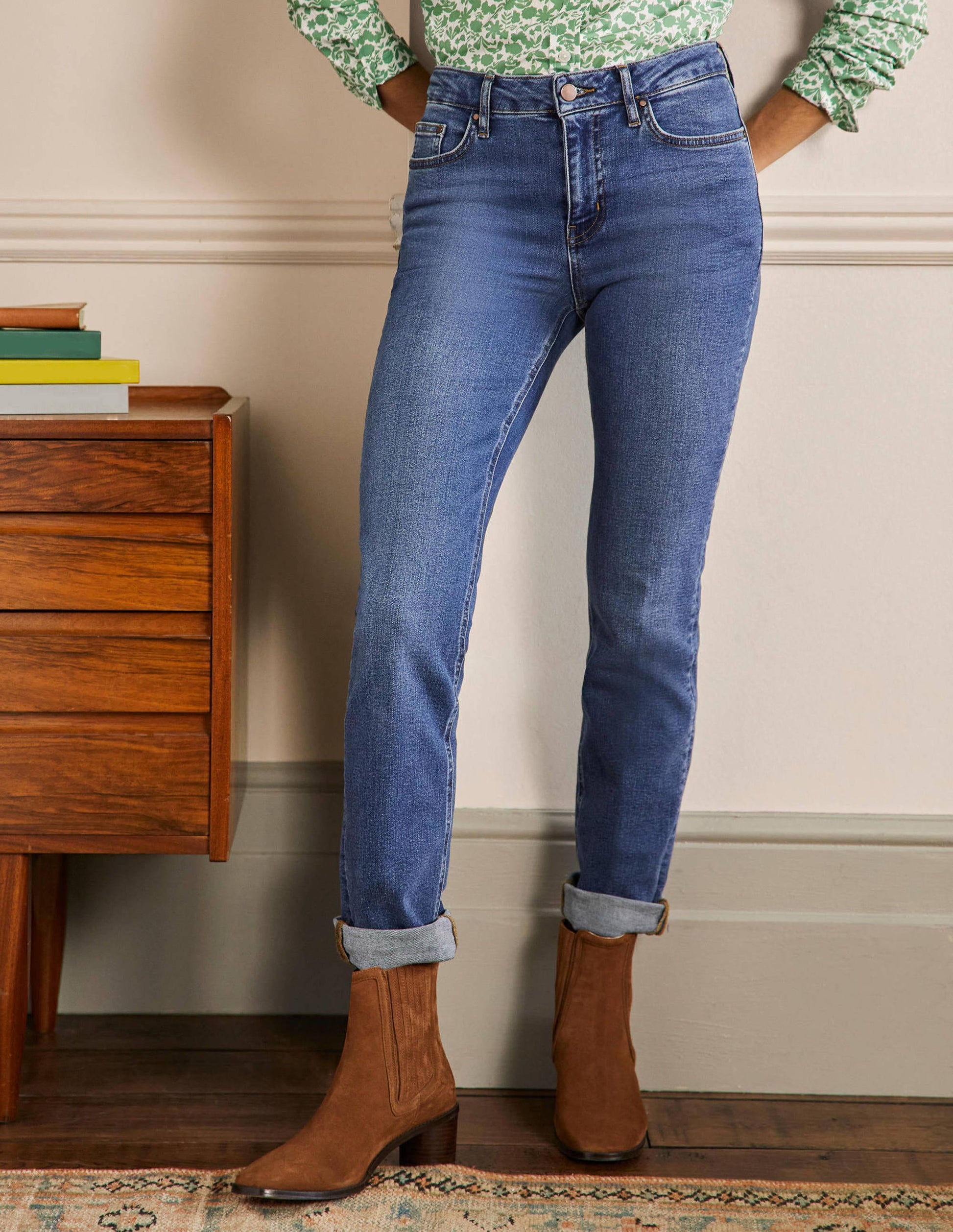 Slim Straight Jeans-Mid Vintage-4