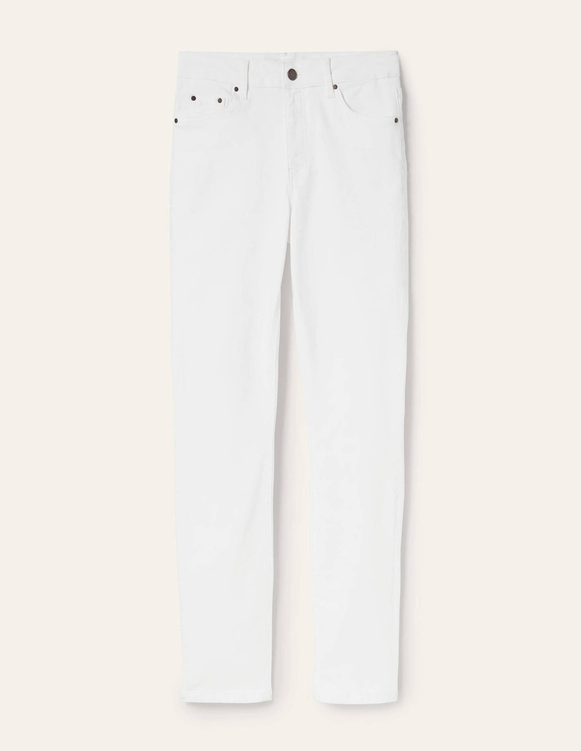 Slim Straight Jeans-White-11