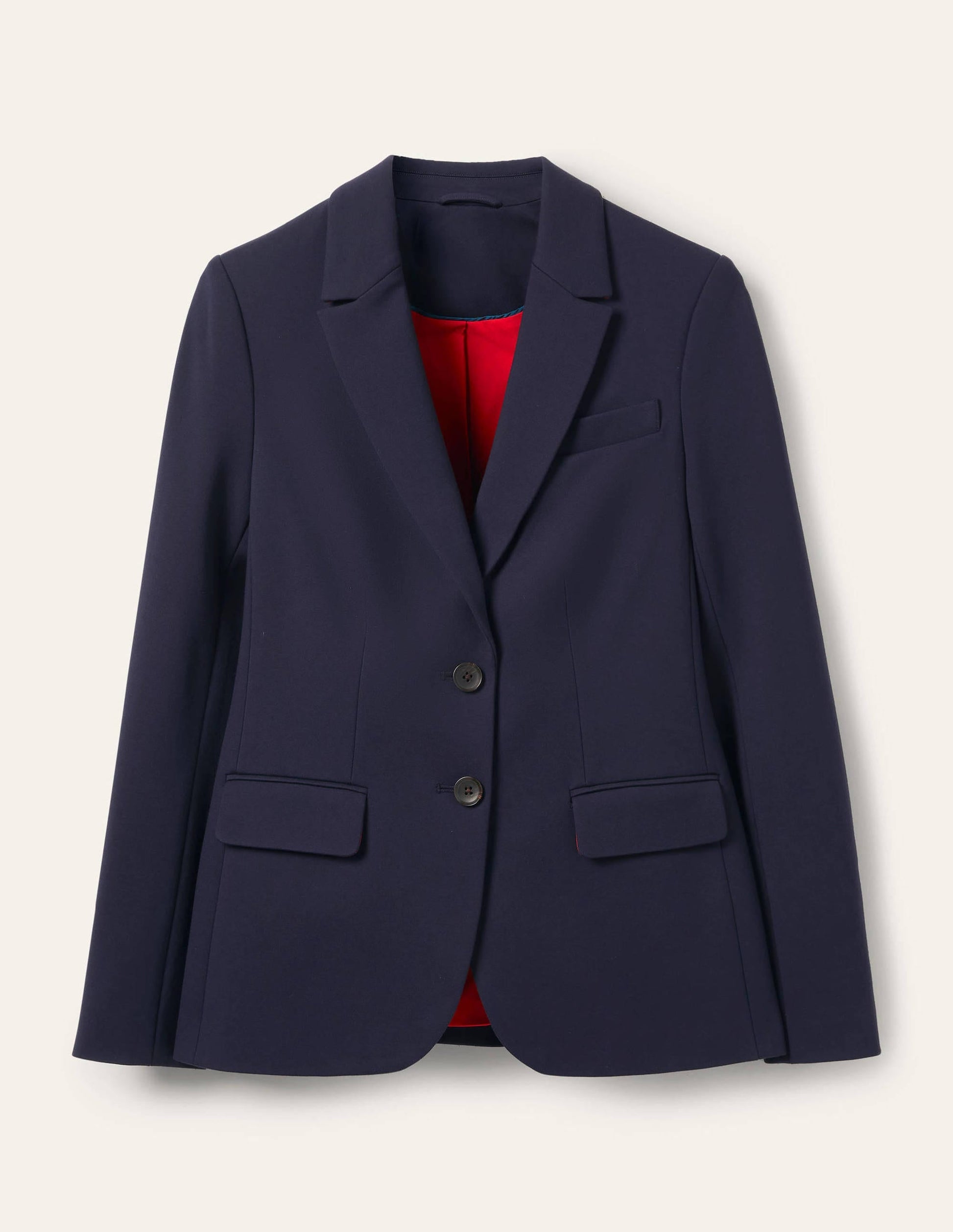 Stretch Jersey Blazer-Navy-6