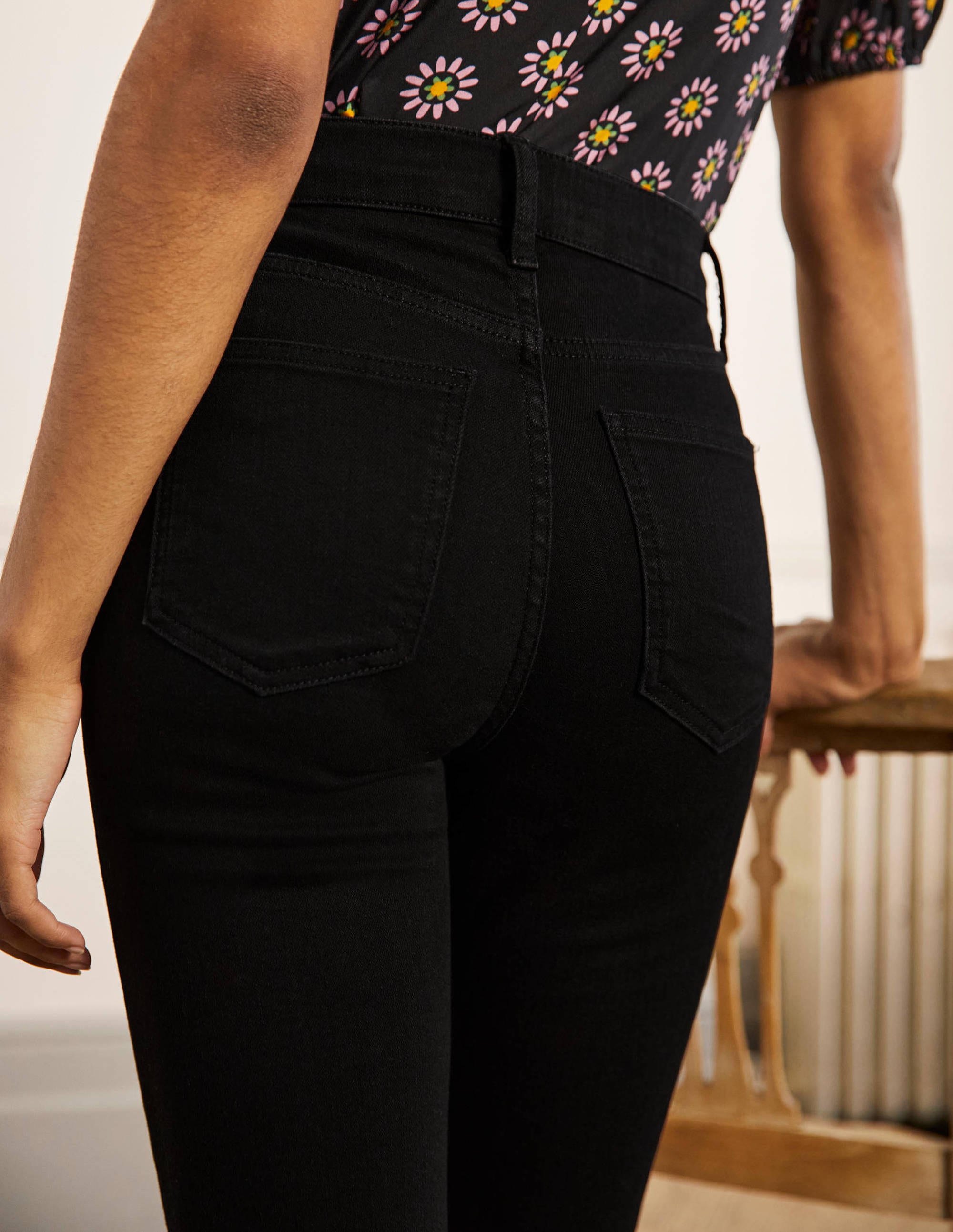 Slim Straight Ankle Skimmers-Black - Image 2