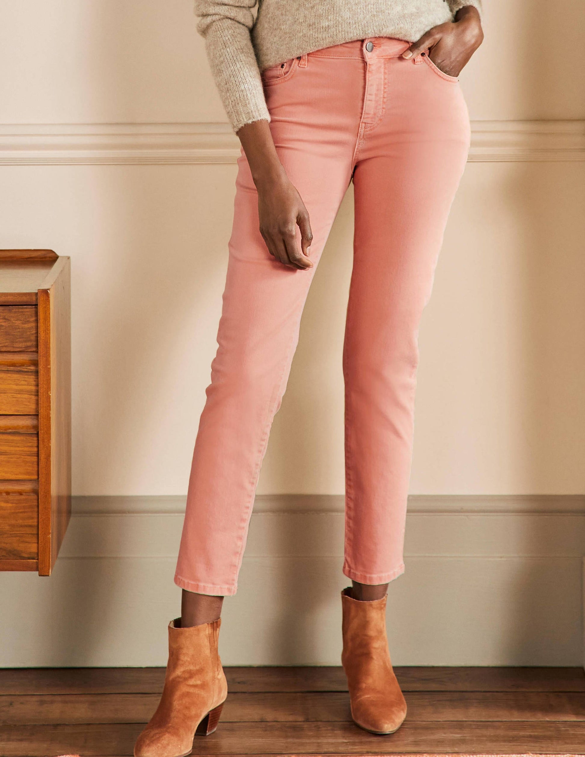 Slim Straight Ankle Skimmers-Burnt Coral-4