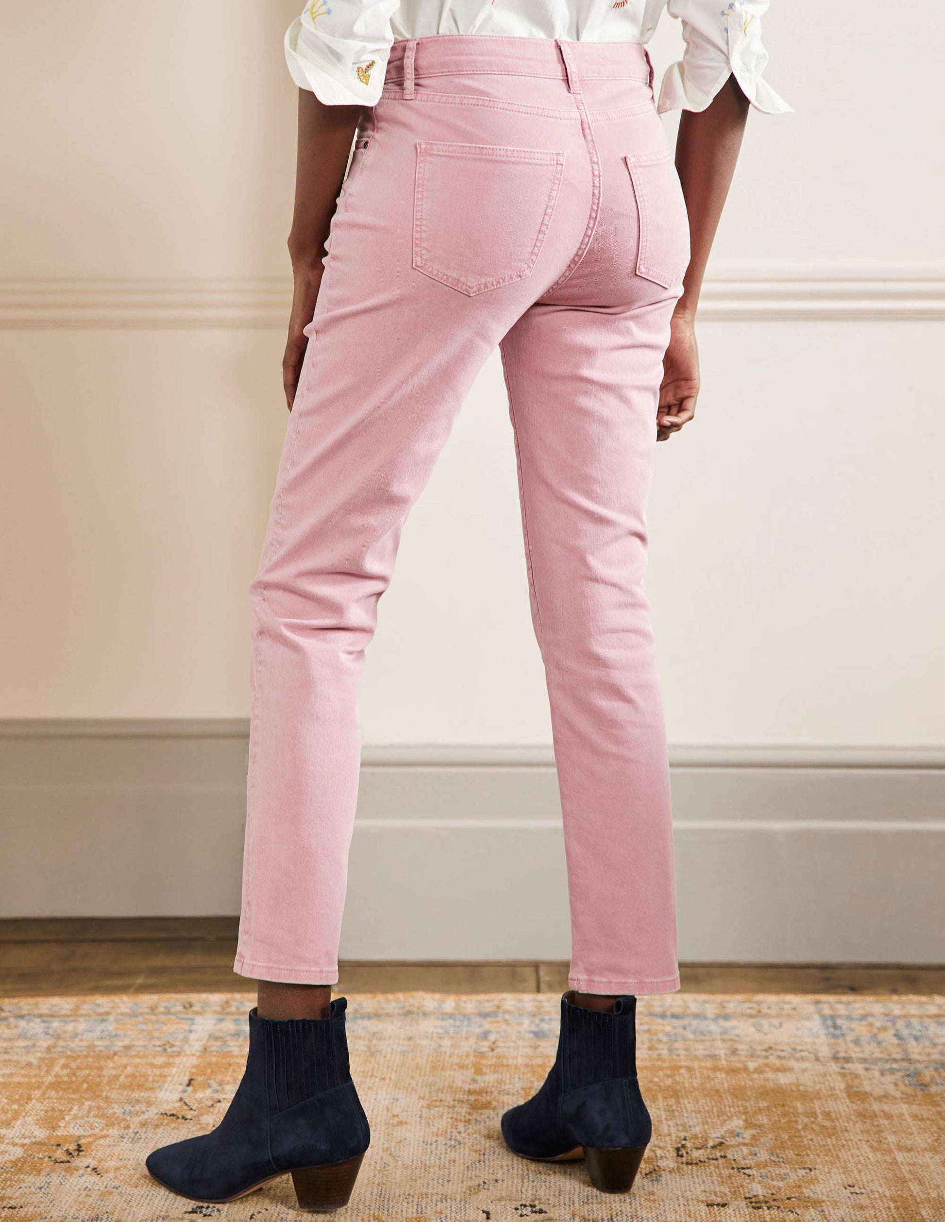 Slim Straight Ankle Skimmers-Posy Pink-3