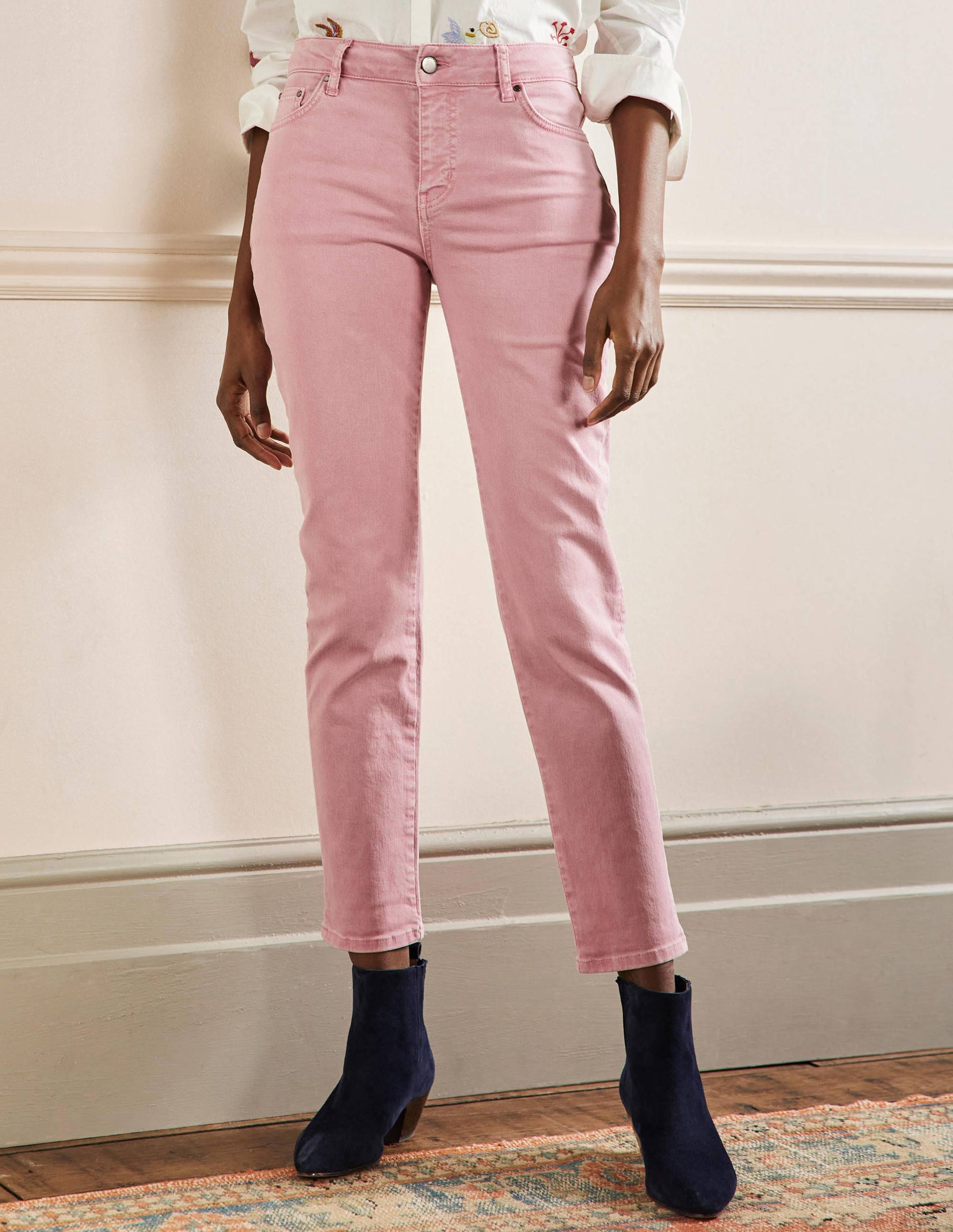 Slim Straight Ankle Skimmers-Posy Pink-4