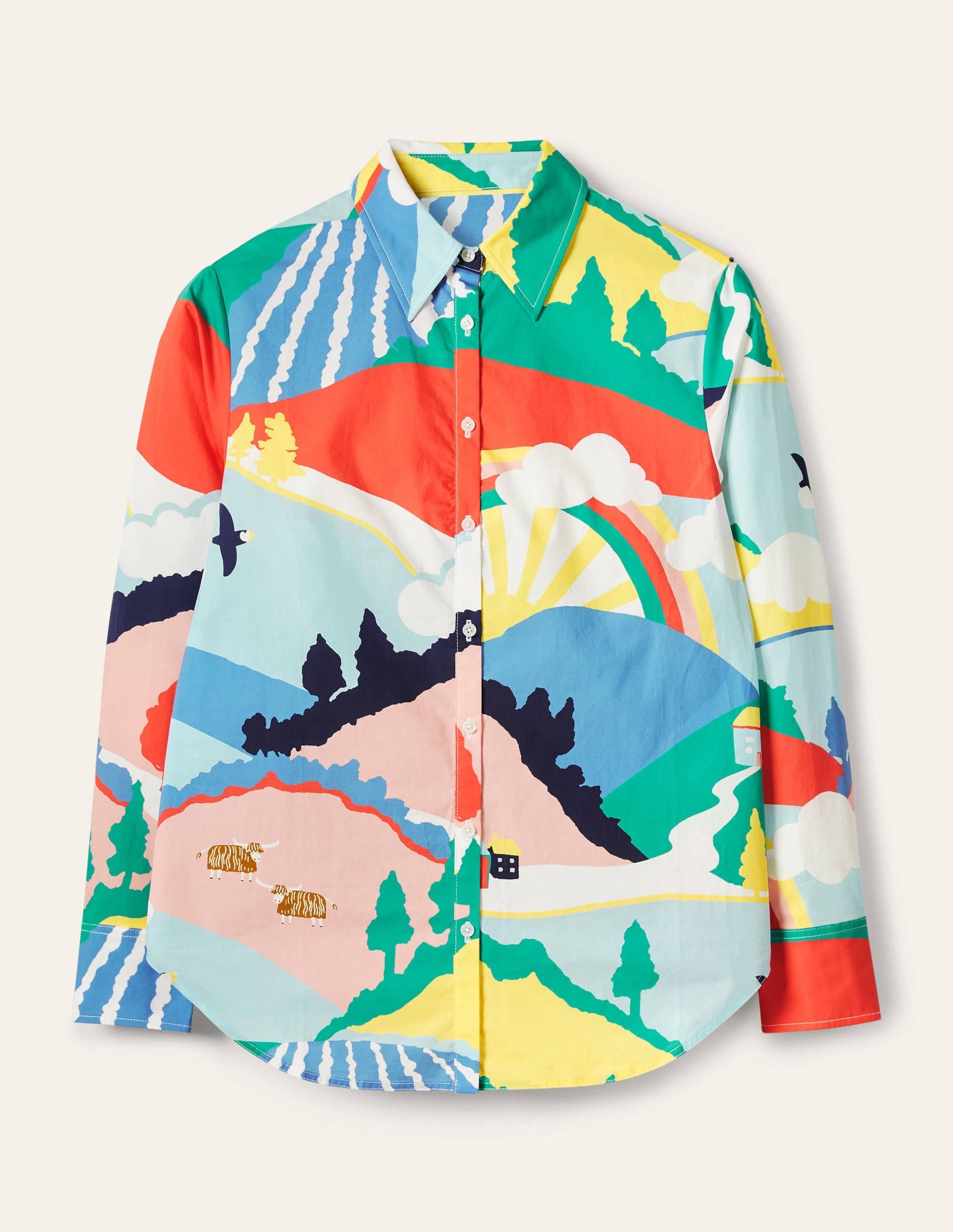 Relaxed Cotton Shirt-Scenic Meadow-6