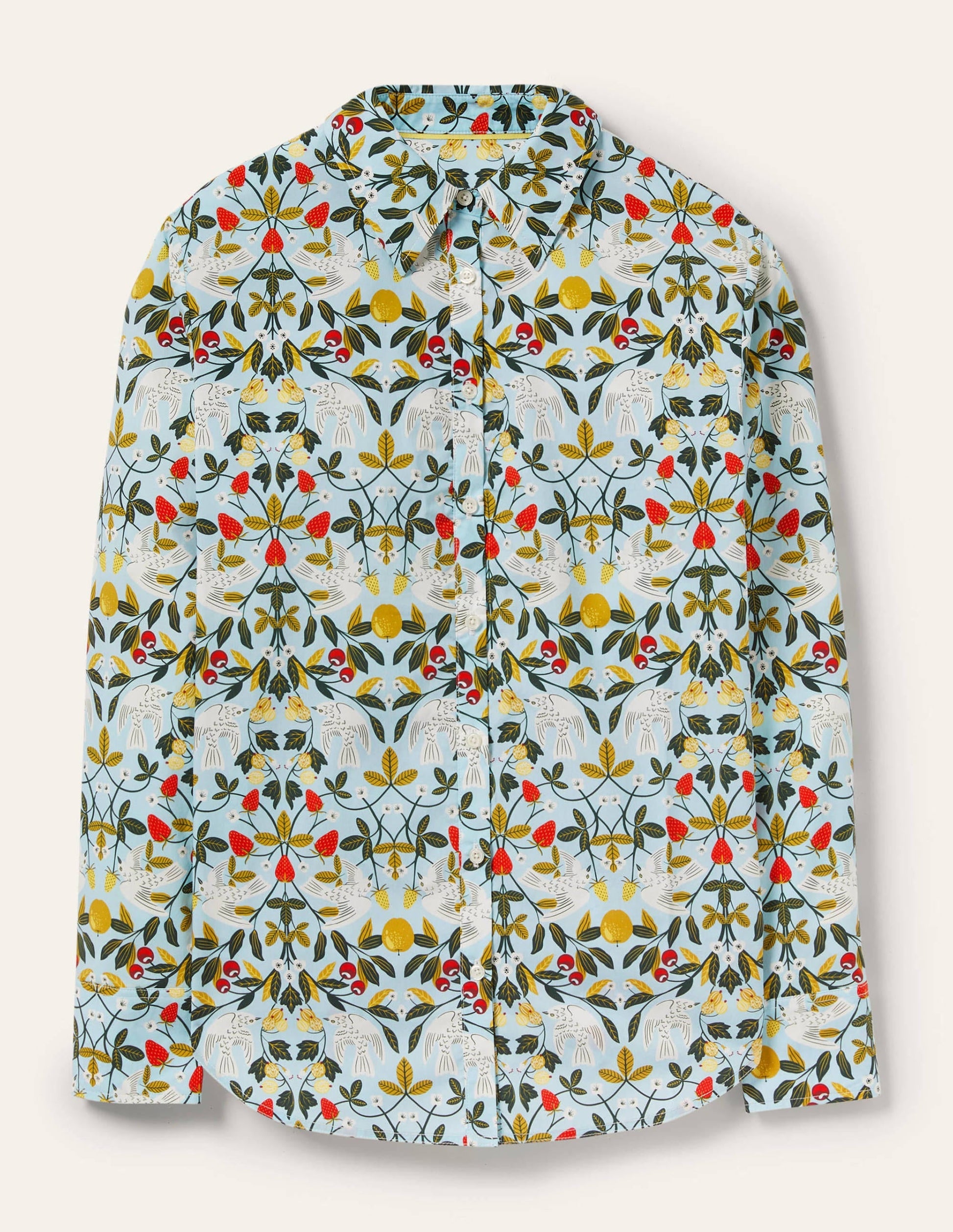 Relaxed Cotton Shirt-Surf, Bird Paradise-6