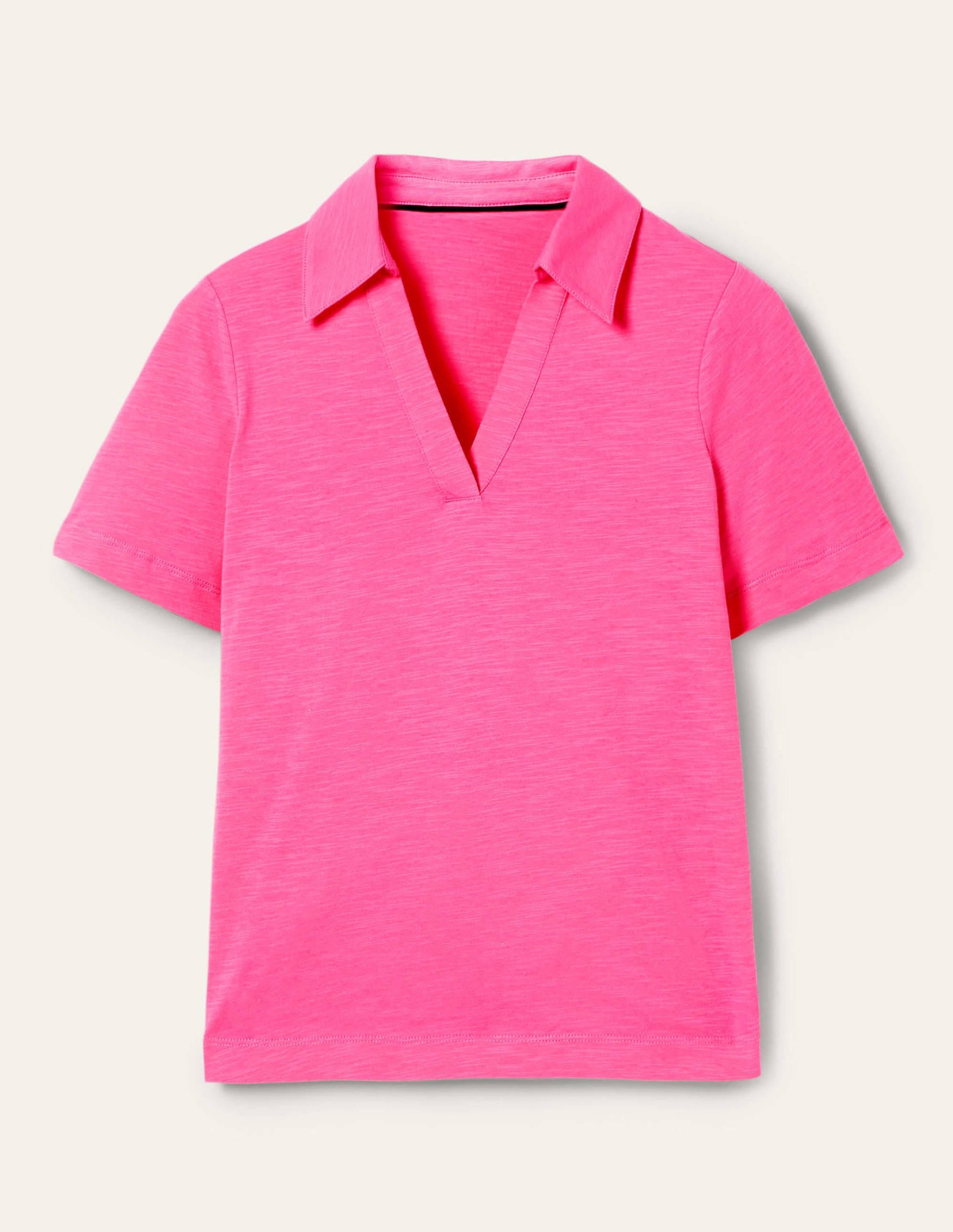 Cotton Polo Top-Festival Pink-5