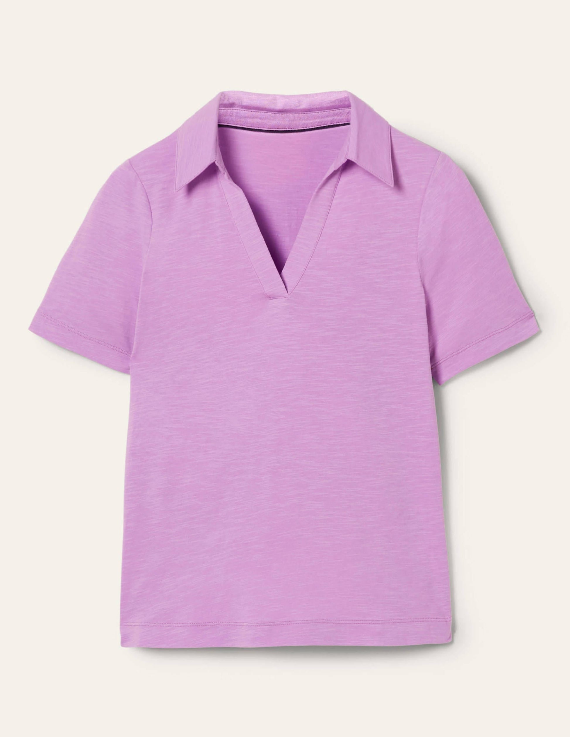 Cotton Polo Top-African Violet-5