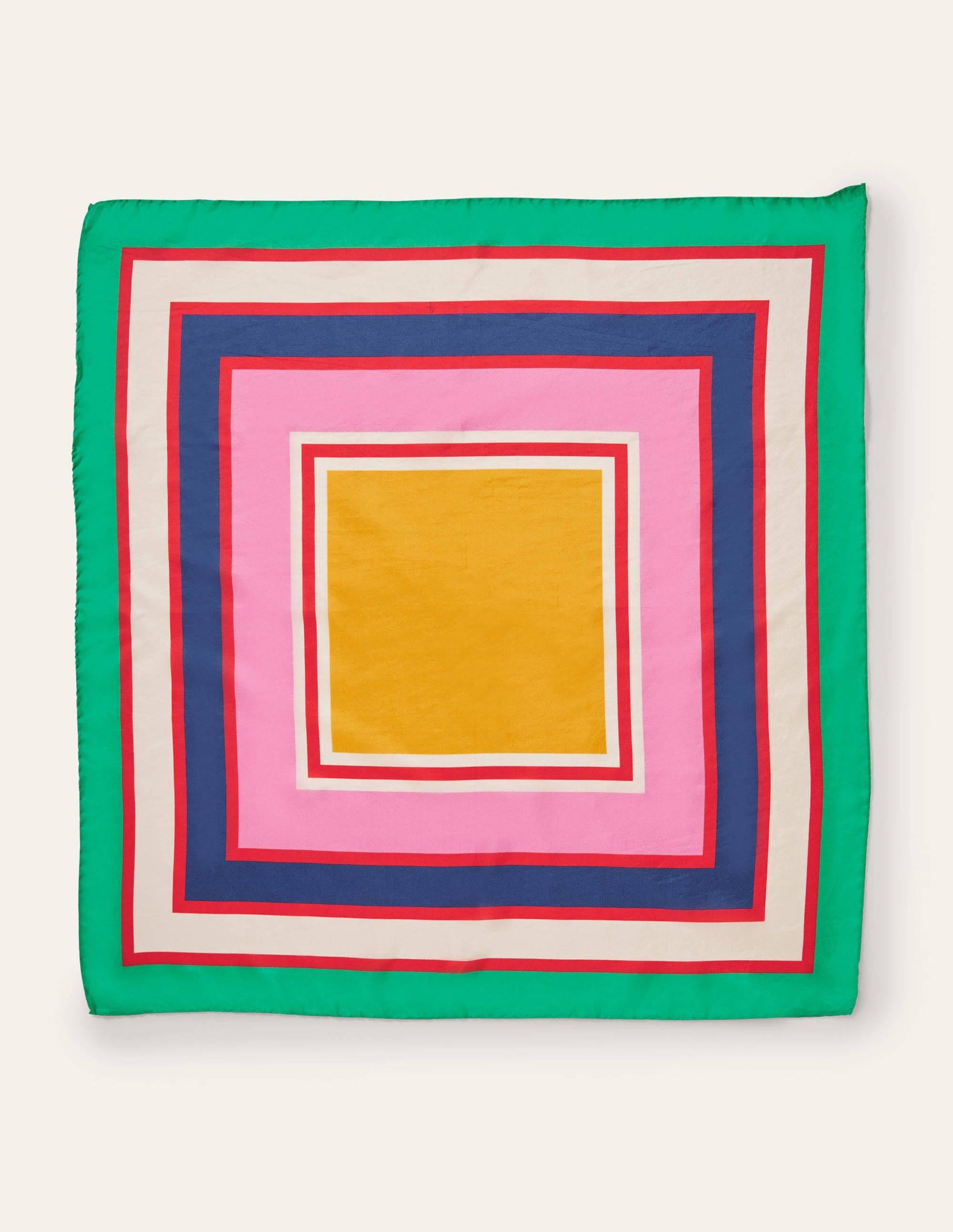 Silk Scarf-Green Lagoon, Multi Stripe-3