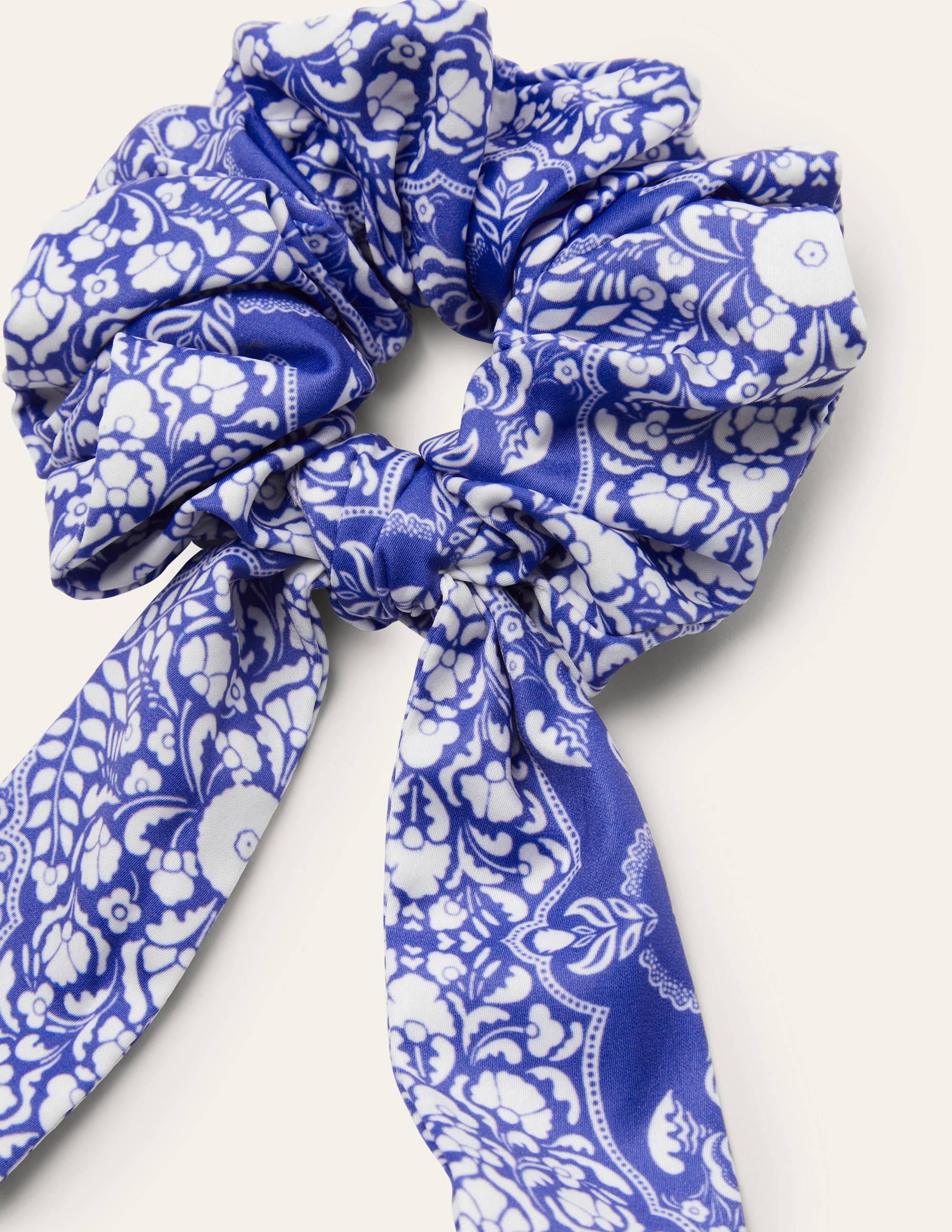 Scarf Hair Scrunchie-Bluebell, Passion Bloom - Image 2