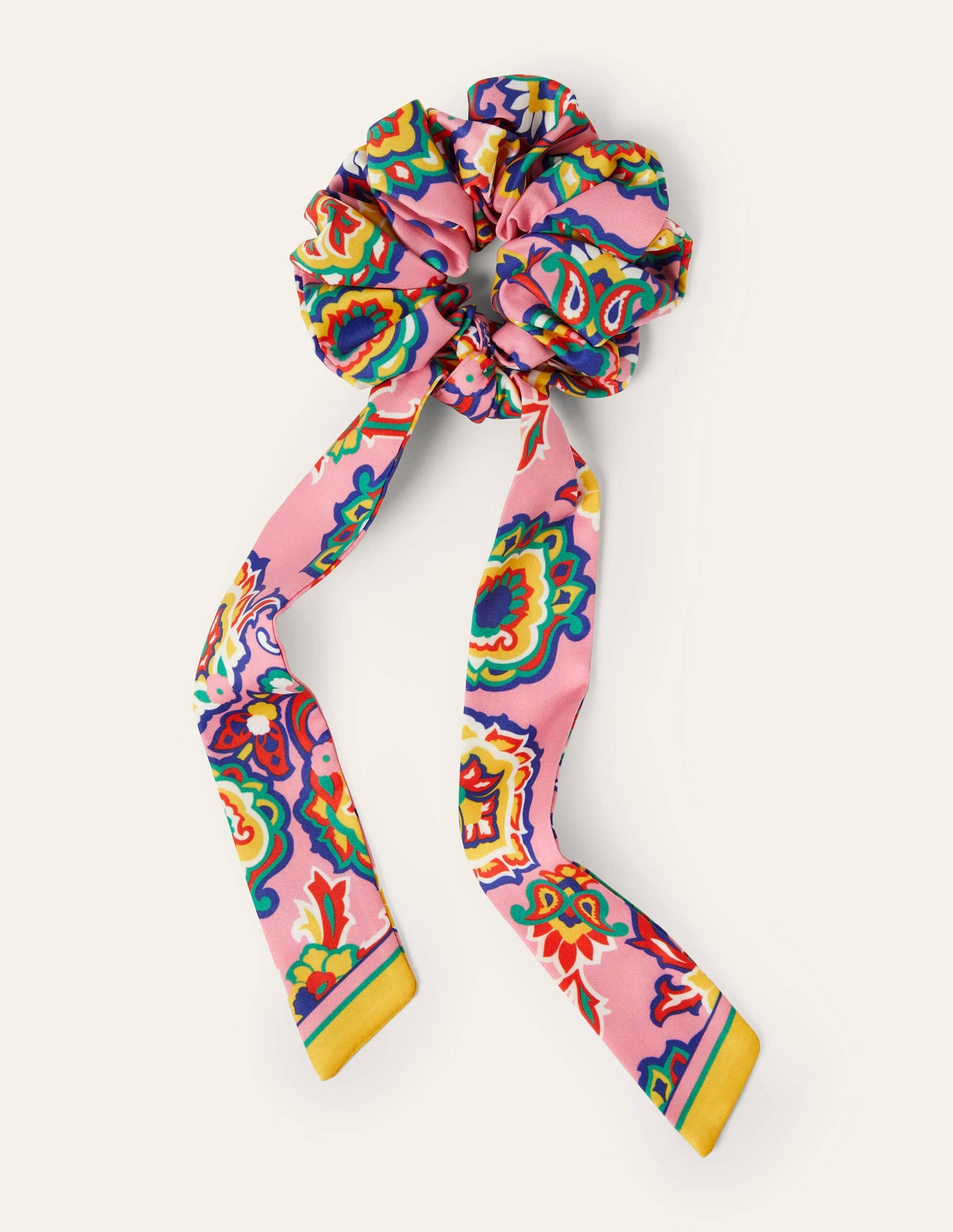 Scarf Hair Scrunchie-Azalea, Decorative Blooms-1
