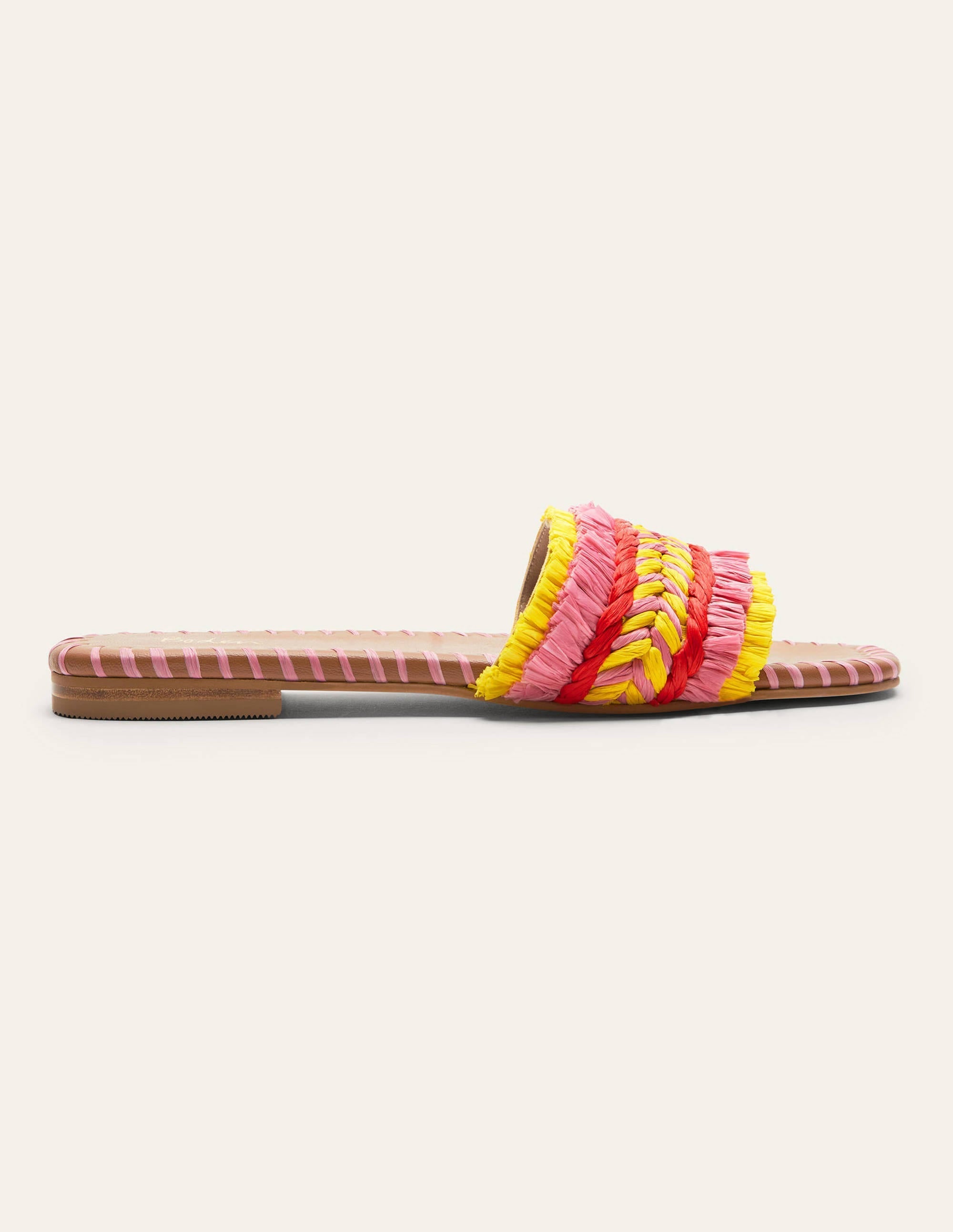 Raffia Flat Sandals-Formica Pink - Image 2