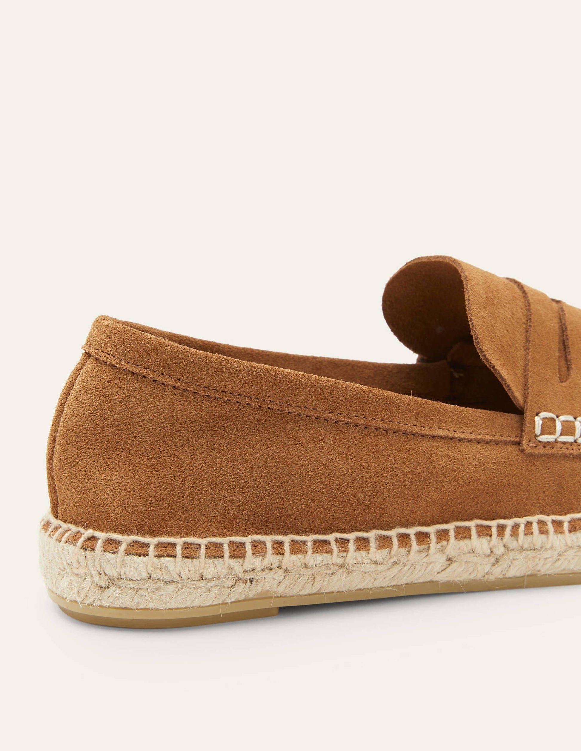 Suede Loafer Espadrilles-Tan-3