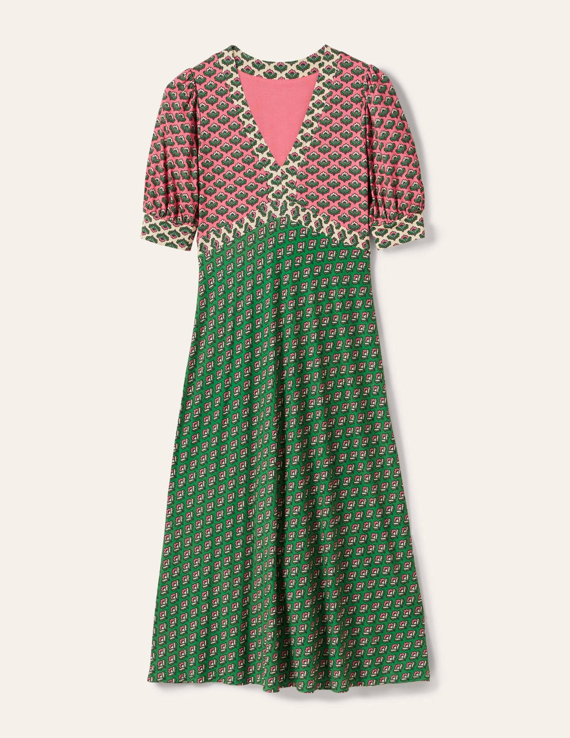 Eva Jersey Midi Dress-Azalea Oriental Bud-5