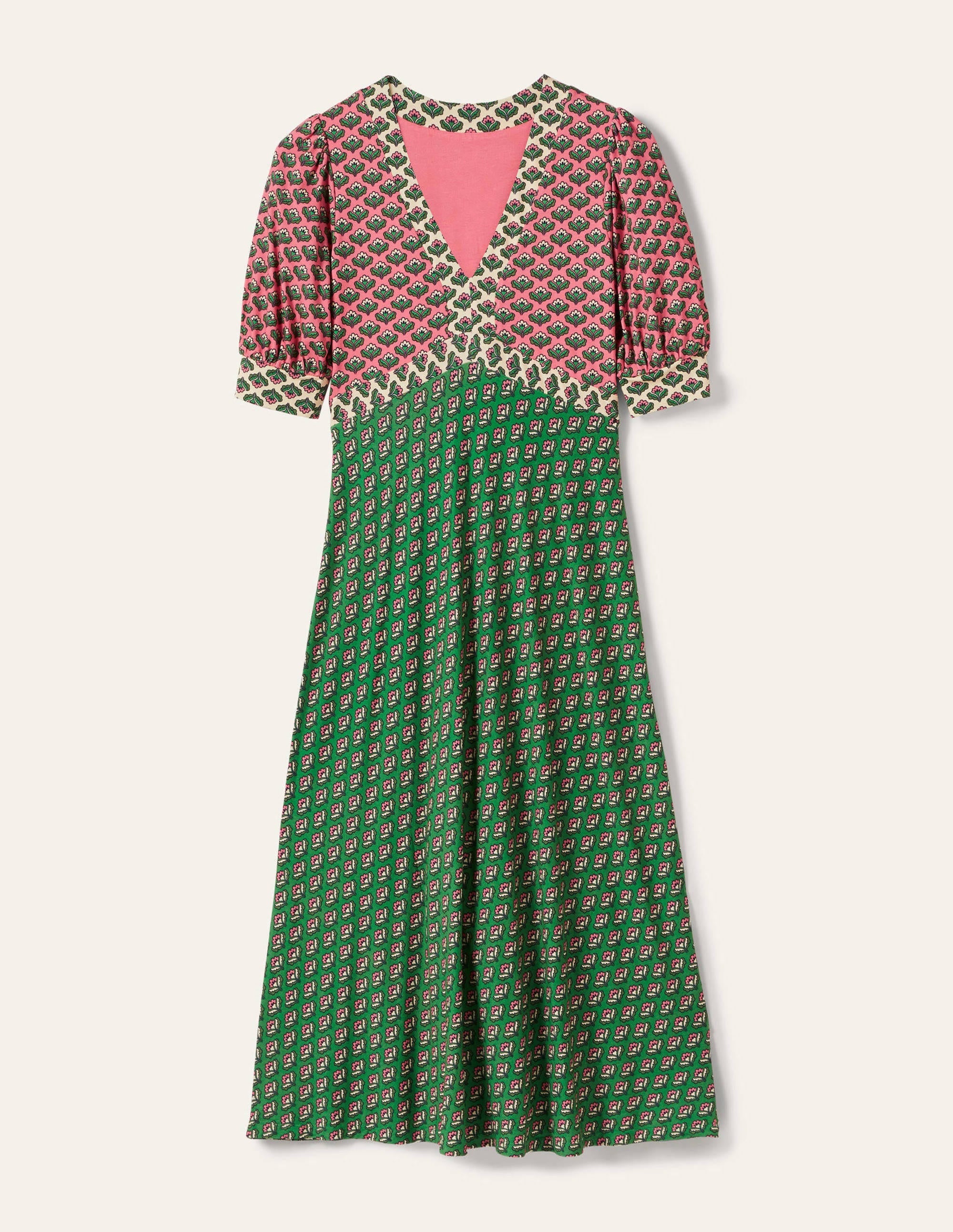 Eva Jersey Midi Dress-Azalea Oriental Bud - Image 5