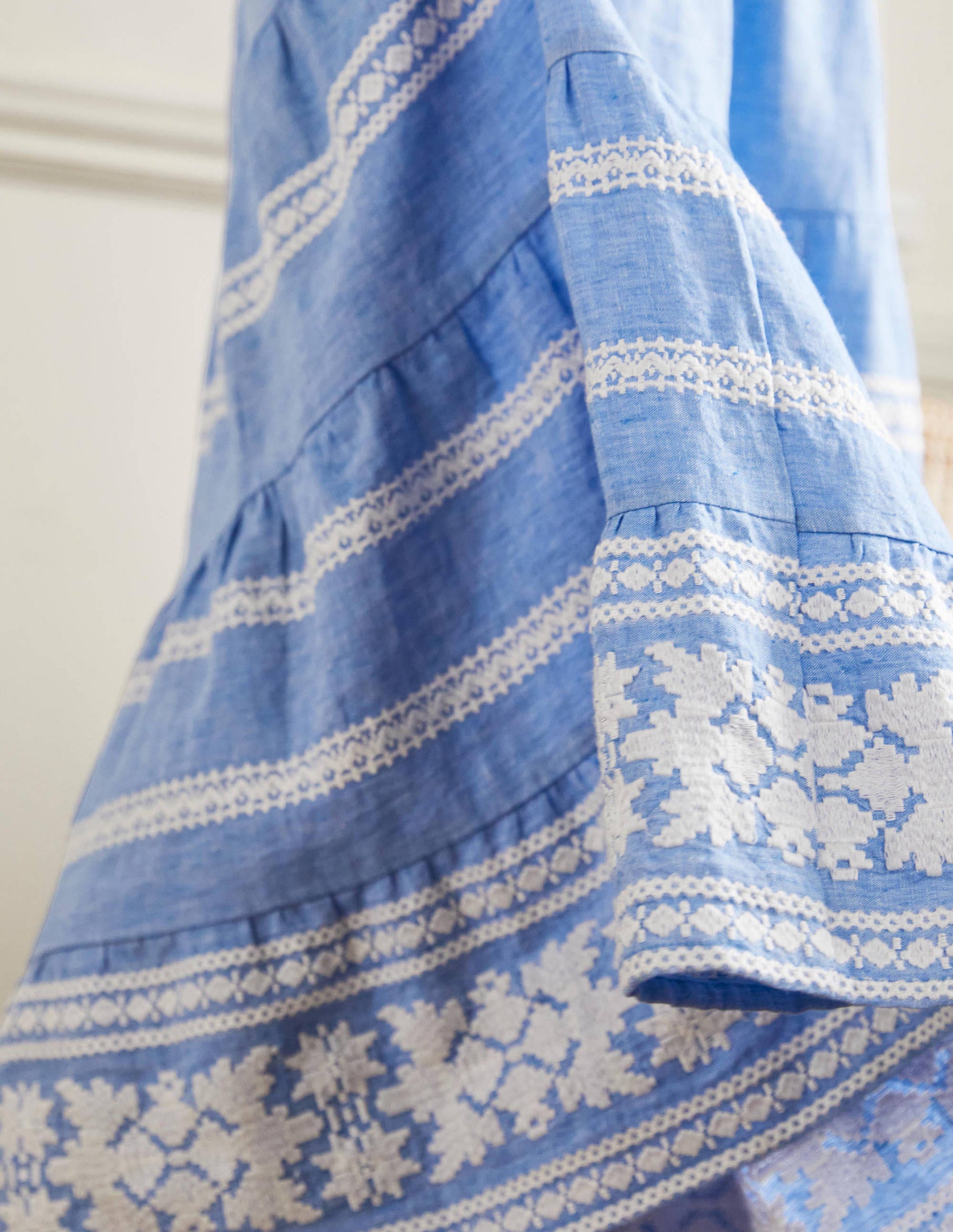 Nadia Embroidered Maxi Dress-Chambray - Image 5