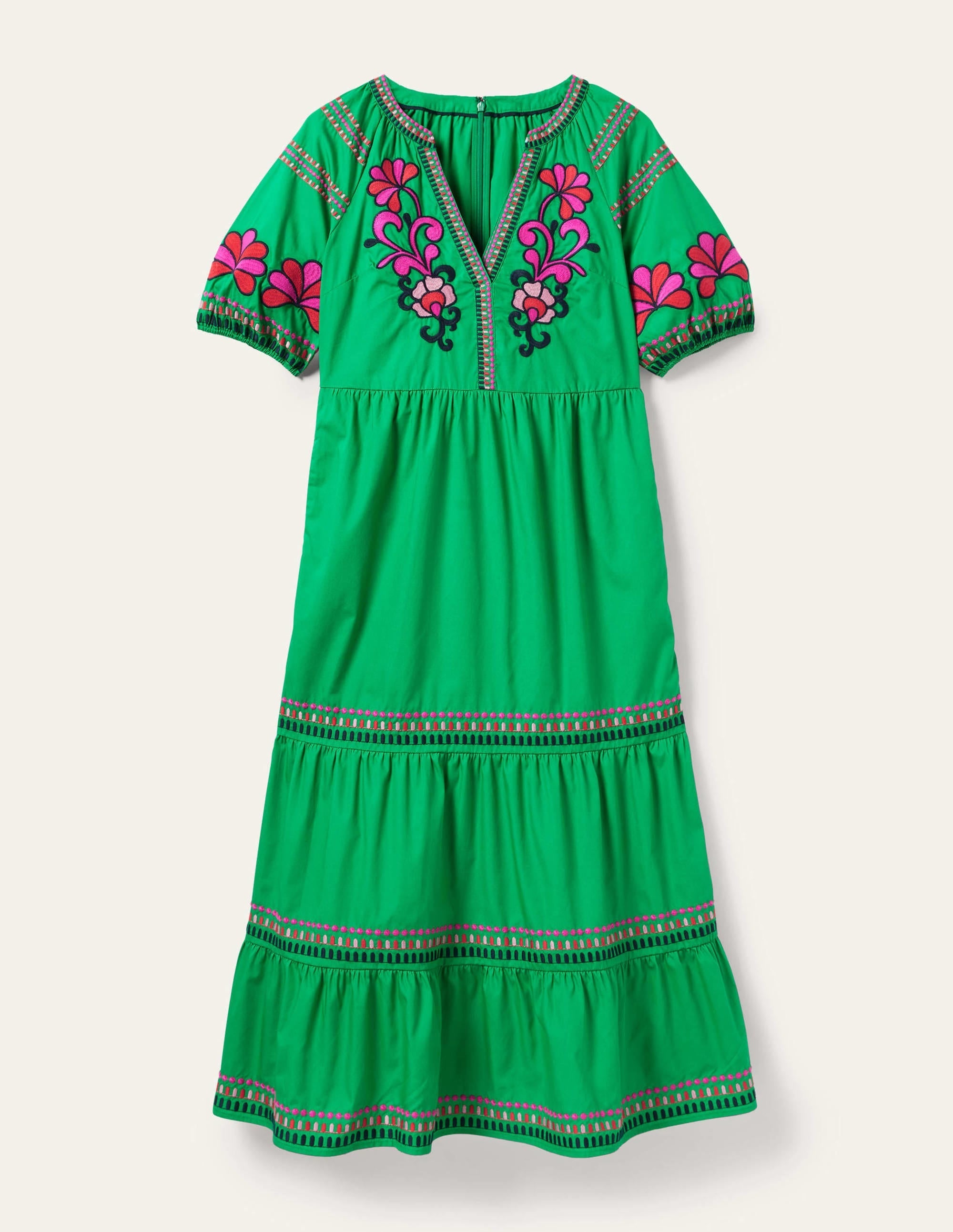 Natalie Embroidered Maxi Dress-Rich Emerald - Image 8