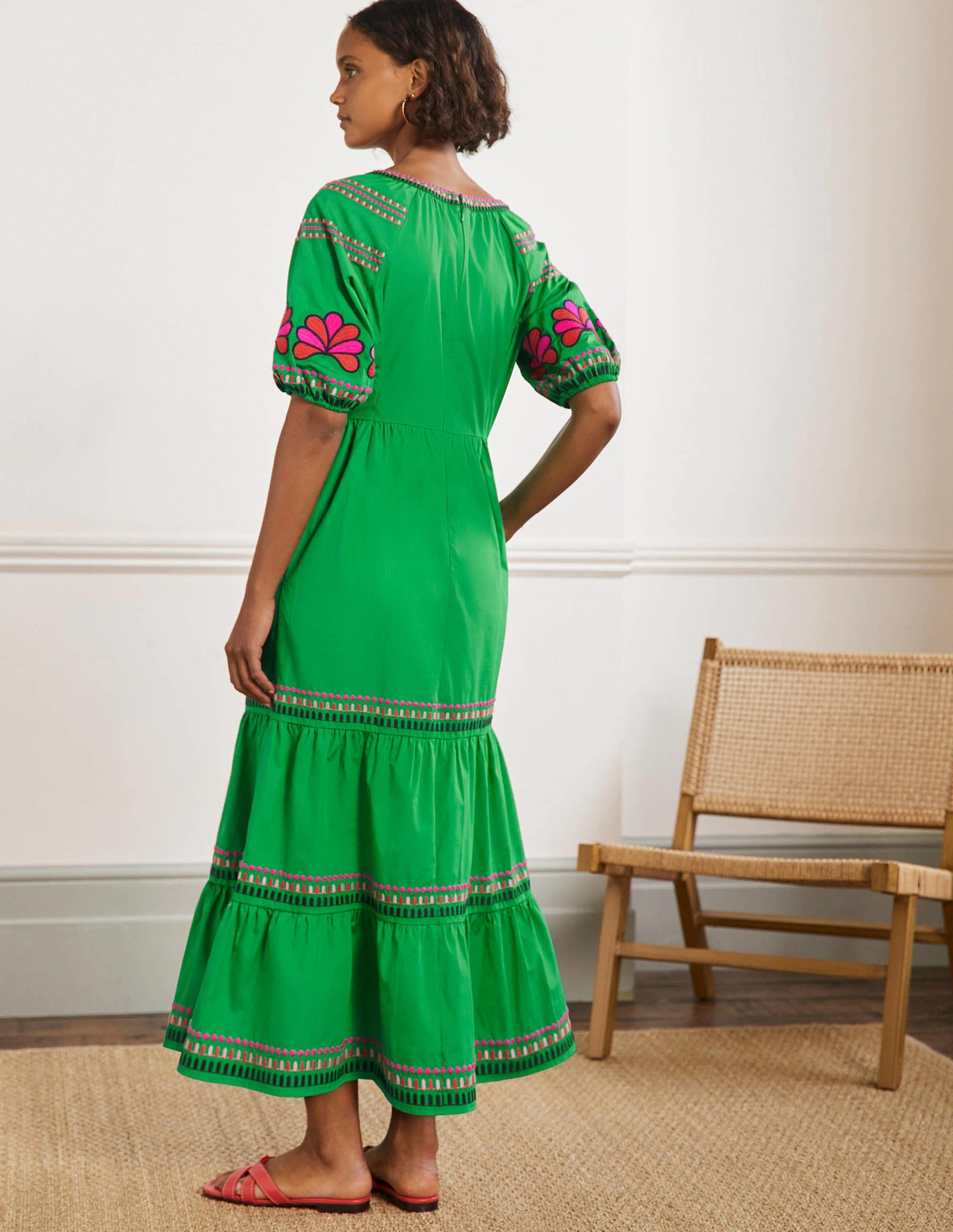 Natalie Embroidered Maxi Dress-Rich Emerald-3