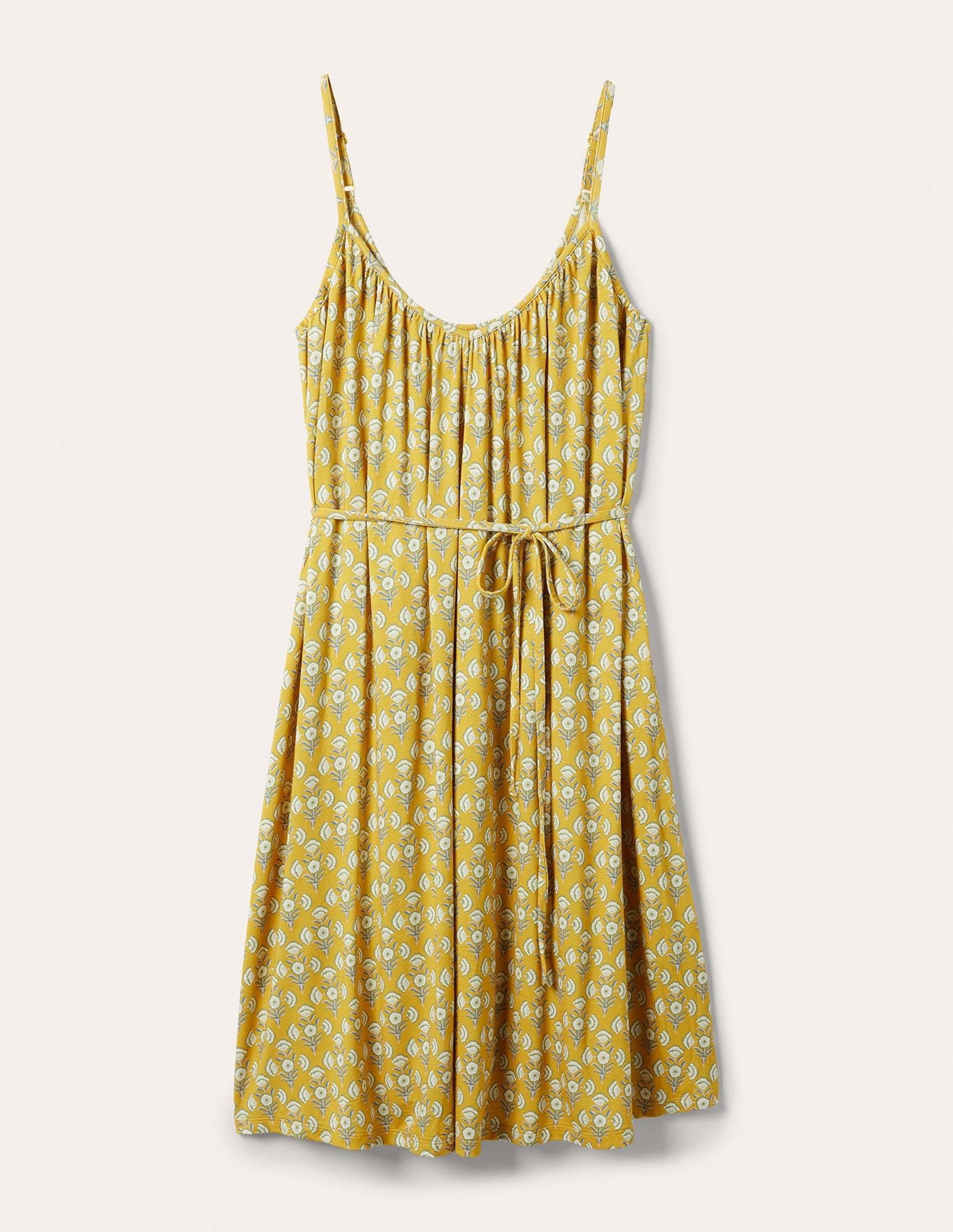 Strappy Jersey Dress-Olive Oil, Poppy Geo-5