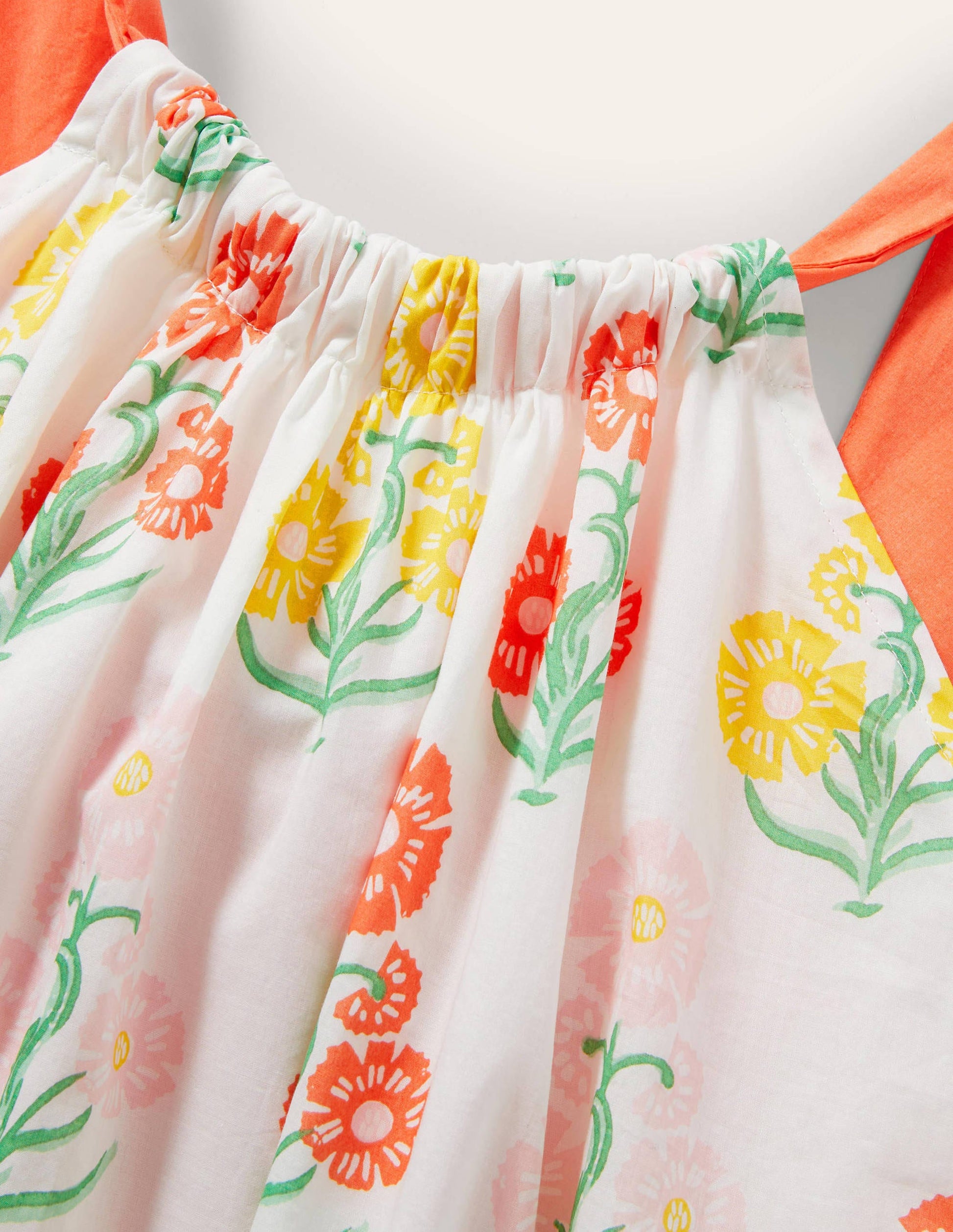 Nadine Tie Back Maxi  Dress-Molly Mahon Flower Woodblock-11