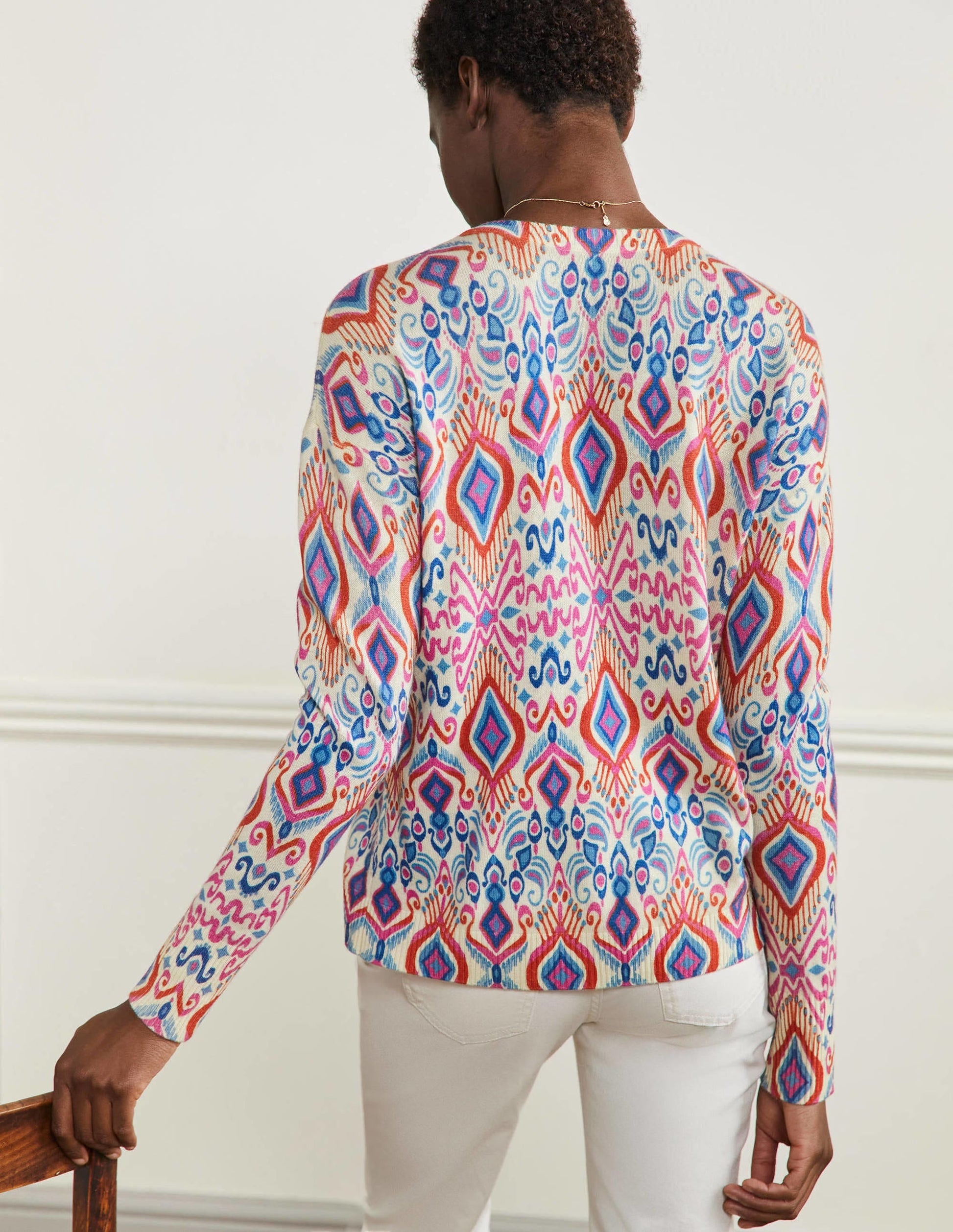 Margot Cashmere Jumper-Ikat Paradise-3