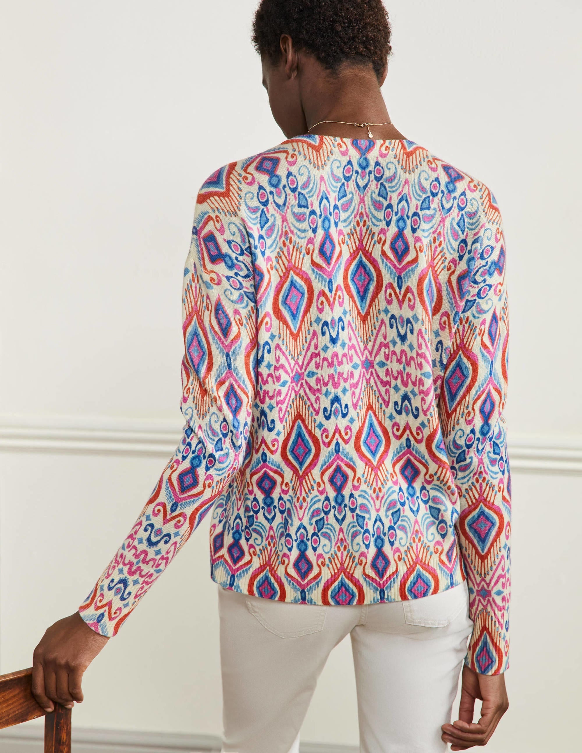 Margot Cashmere Jumper-Ikat Paradise - Image 3