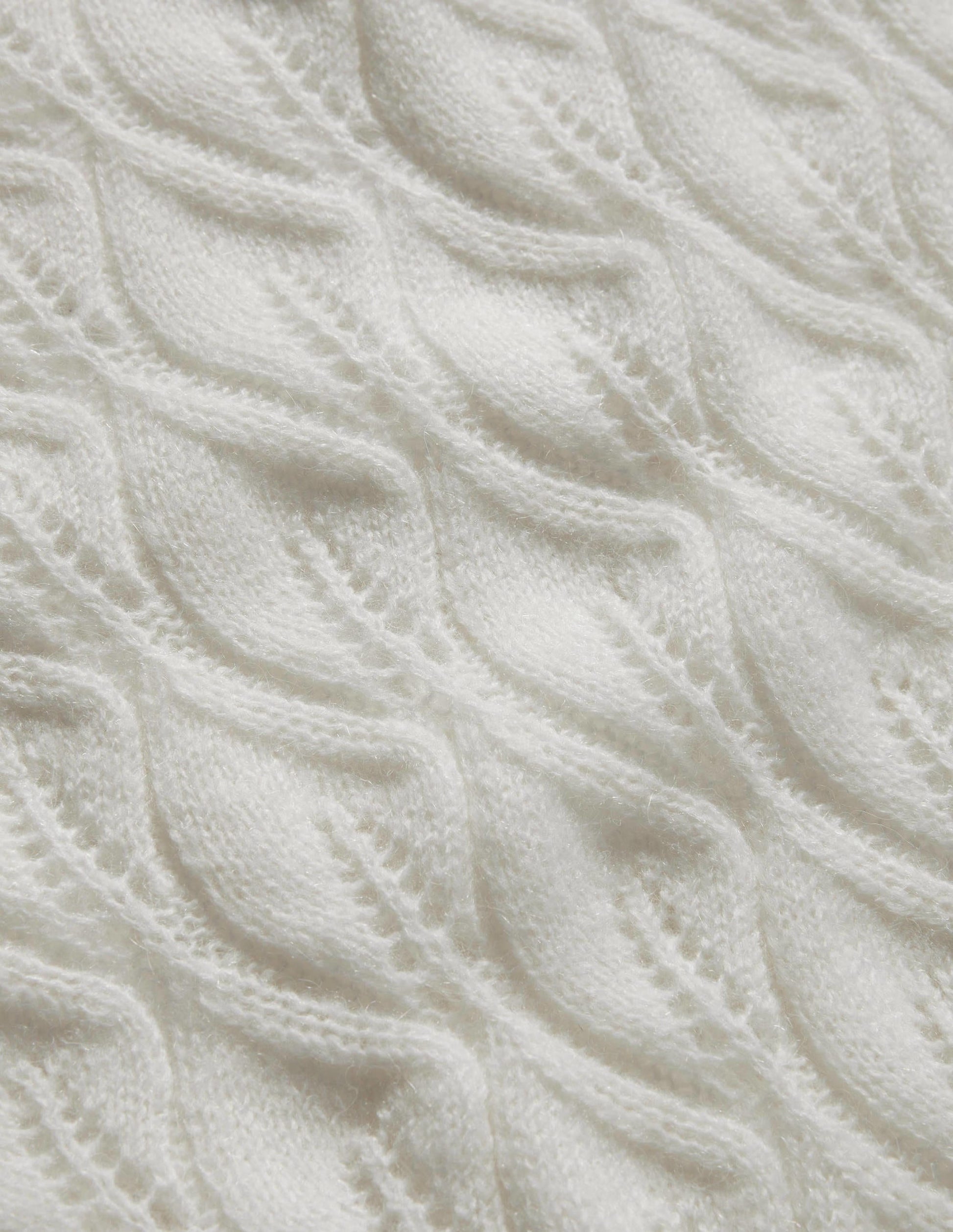 Pointelle Fluffy Jumper-Ivory-6