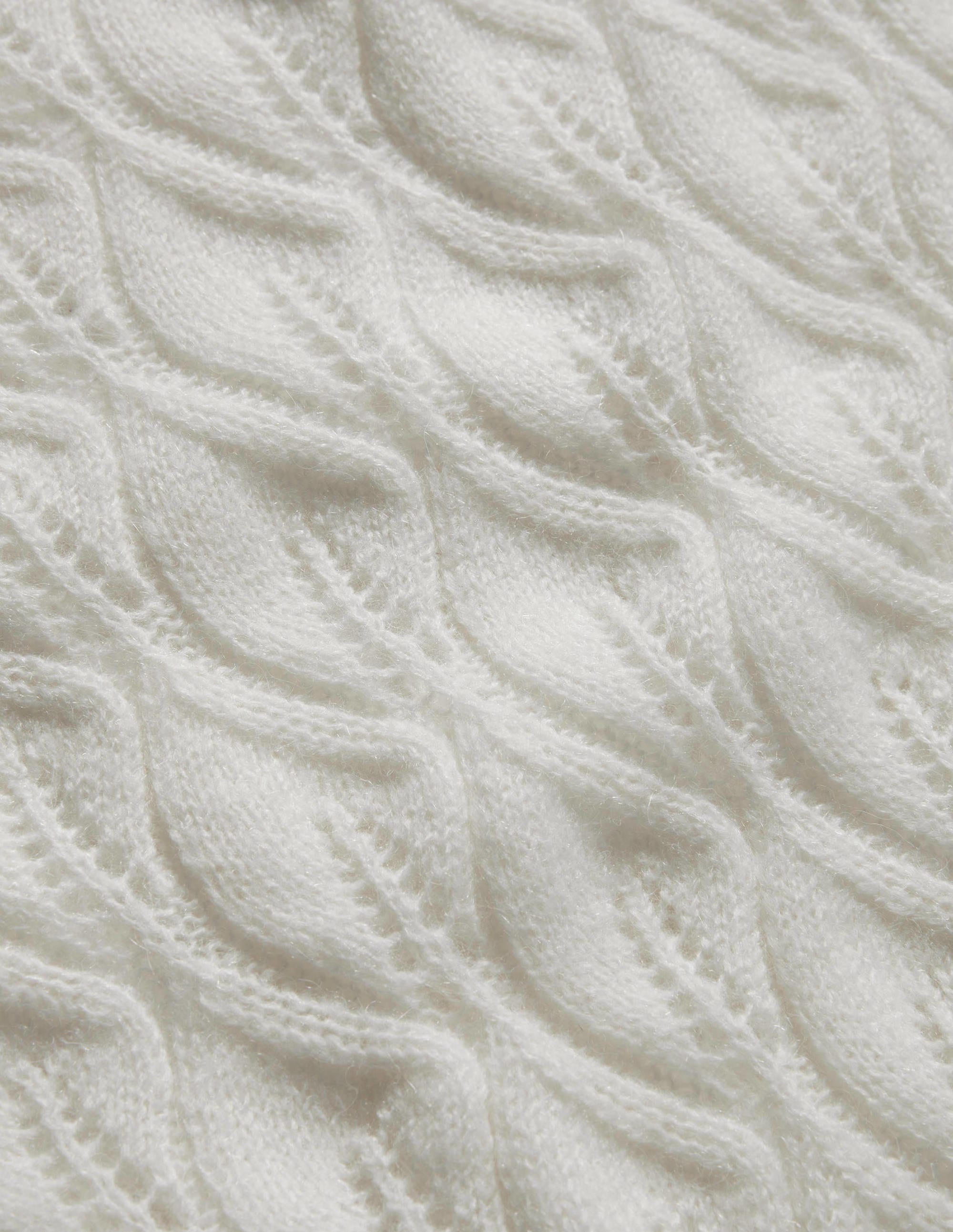 Pointelle Fluffy Jumper-Ivory - Image 6