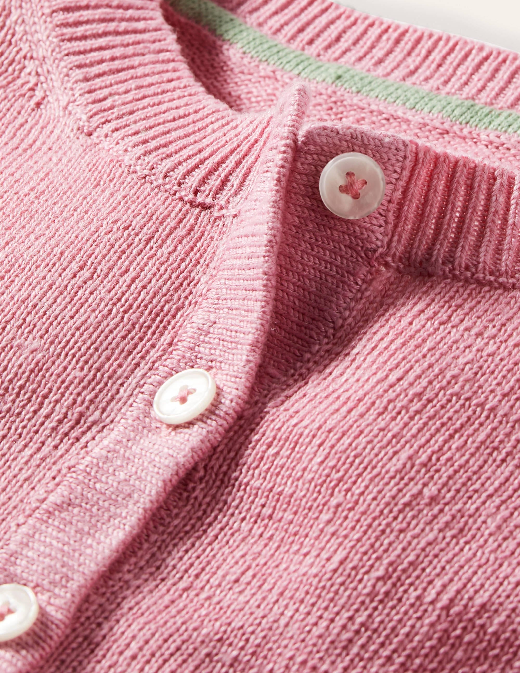 Leandra Linen Henley Jumper-Posy Pink - Image 5