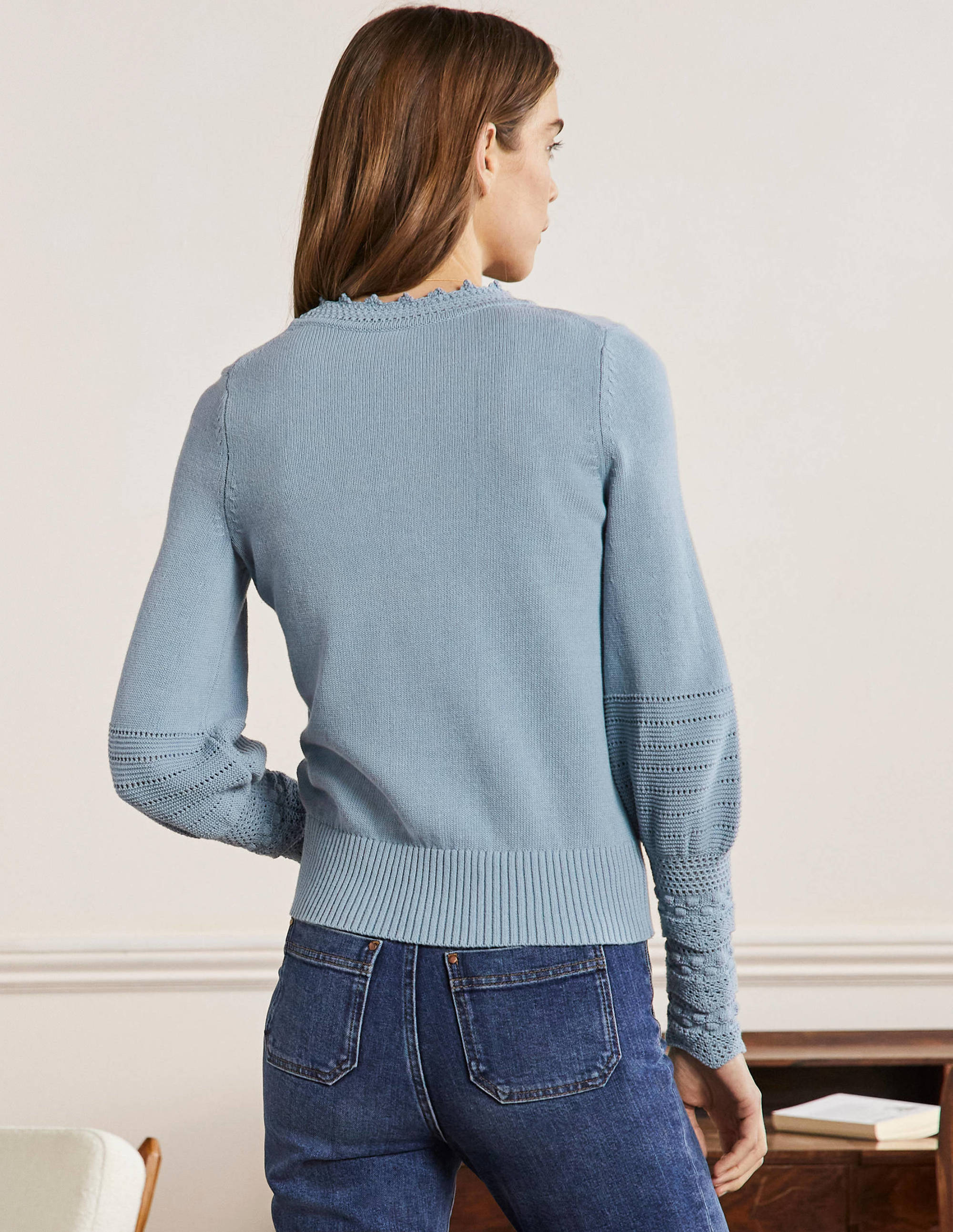 Sleeve Detail Knitted Jumper-Mountain Spring - Image 3