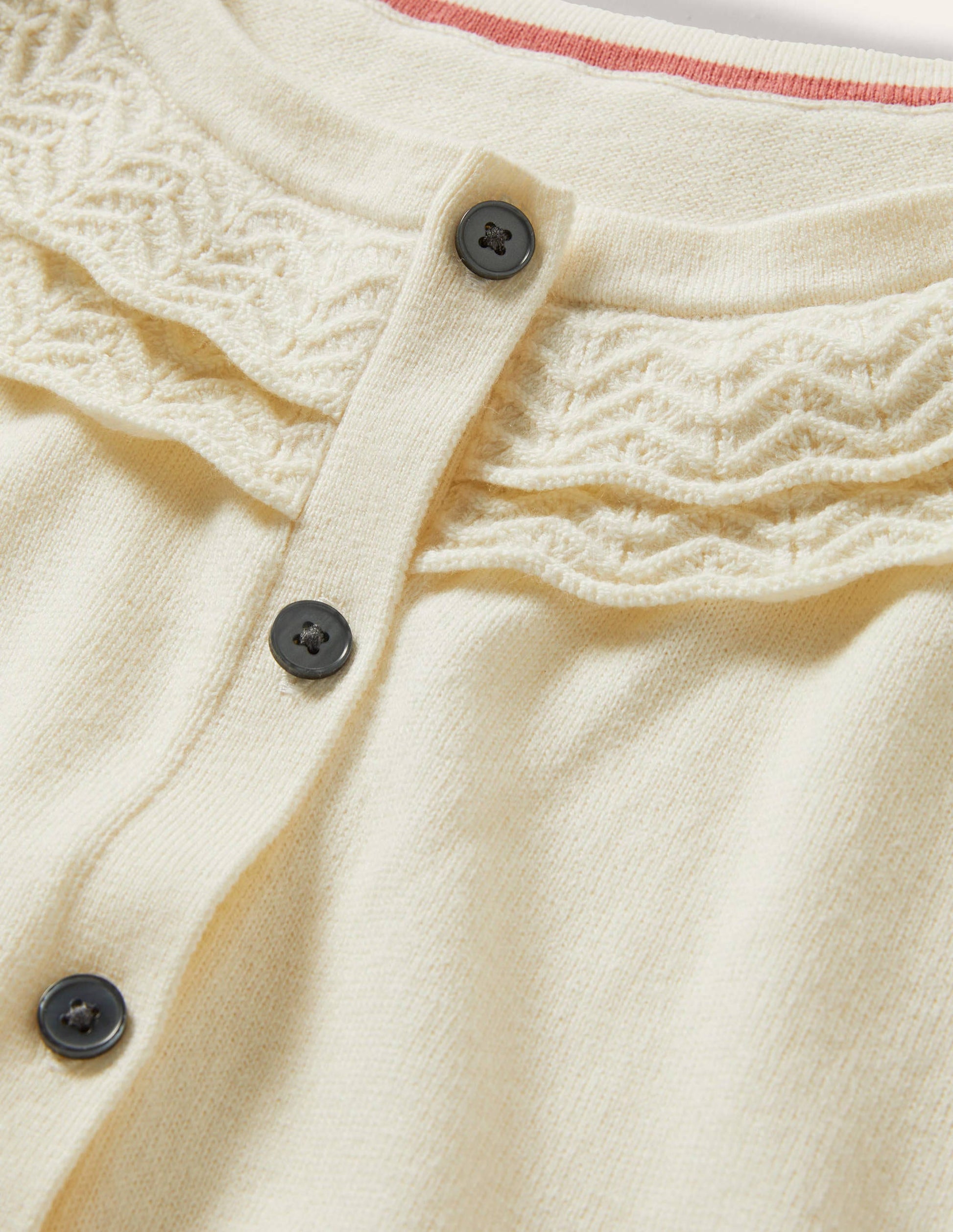 Collar Detail Cardigan-Ivory-6