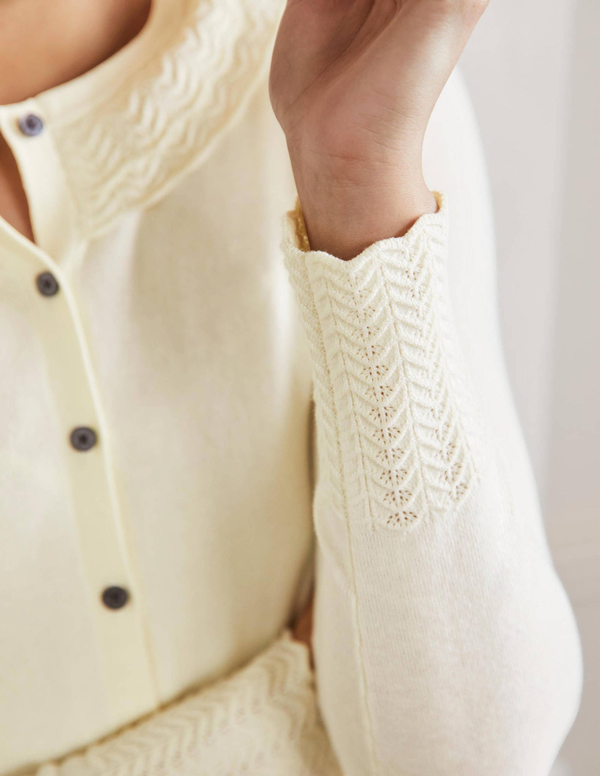 Collar Detail Cardigan-Ivory-2