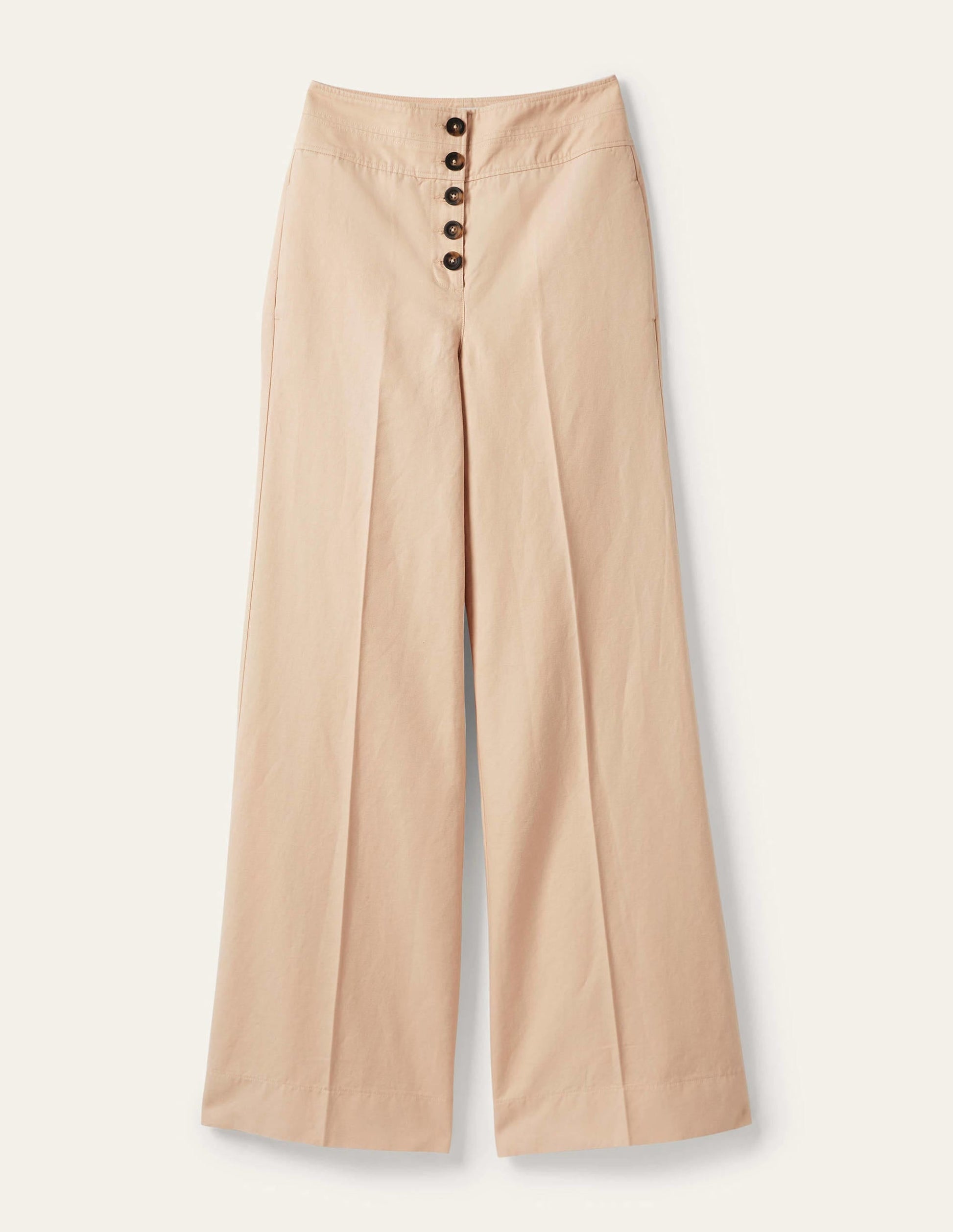 High Waist Wide Leg Trousers-Frappe-5