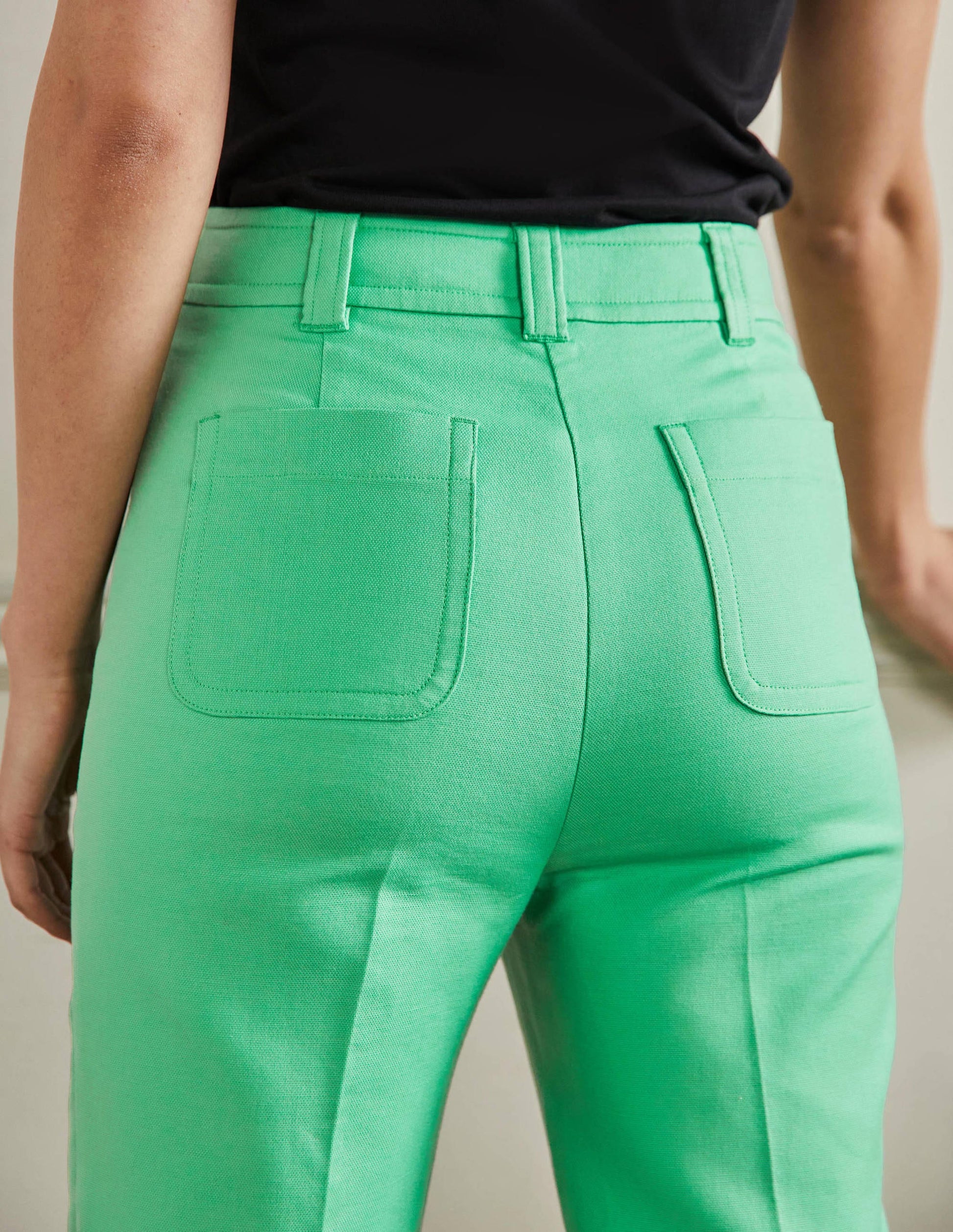 Carrie High Waisted Trousers-Green Lagoon-5
