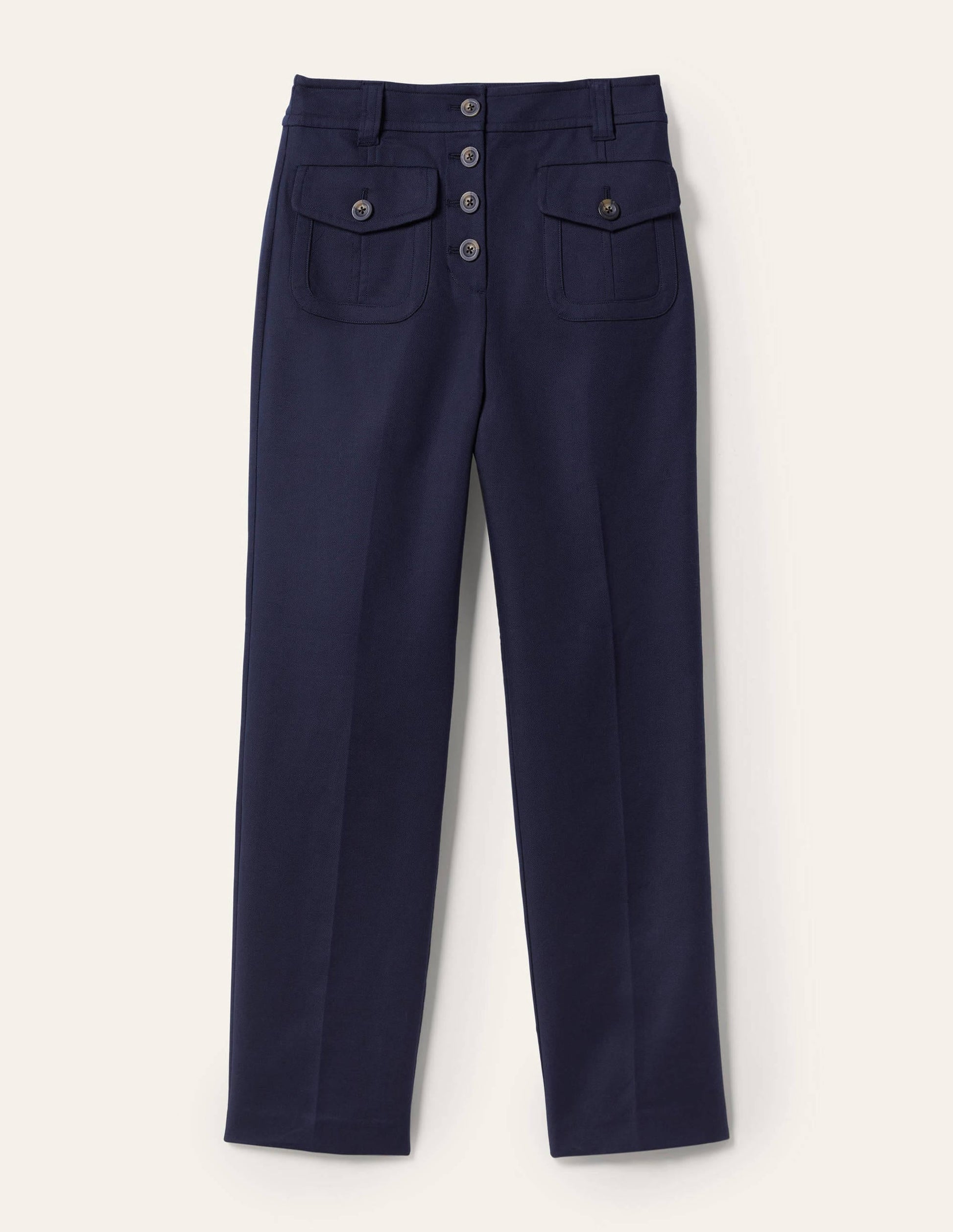 Carrie High Waisted Trousers-Navy-5
