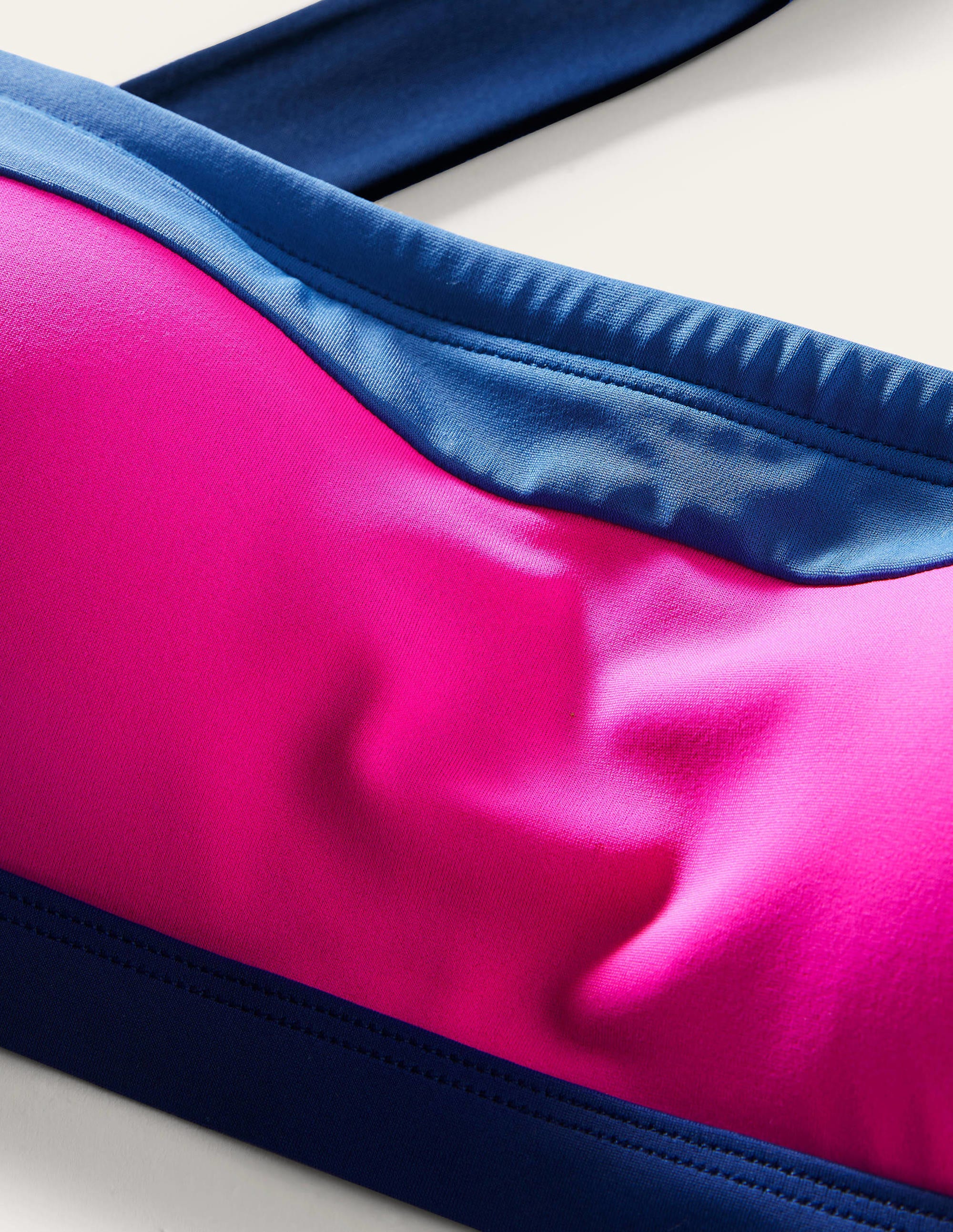 Santorini Bikini Top-Neon Pink Colourblock - Image 5